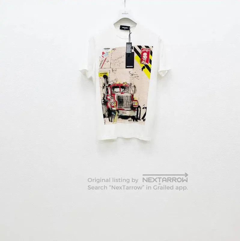 Dsquared2 DSQUARED2 Summer White Cotton Short Sleeve T-Shirt . Size US XL / EU 56 / 4 - 1 Thumbnail