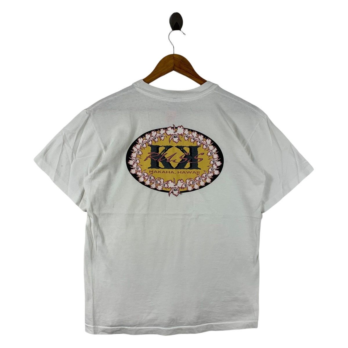 Vintage Vintage 90s RUSS K back hit back print tee shirt Size US S / EU 44-46 / 1 - 1 Thumbnail
