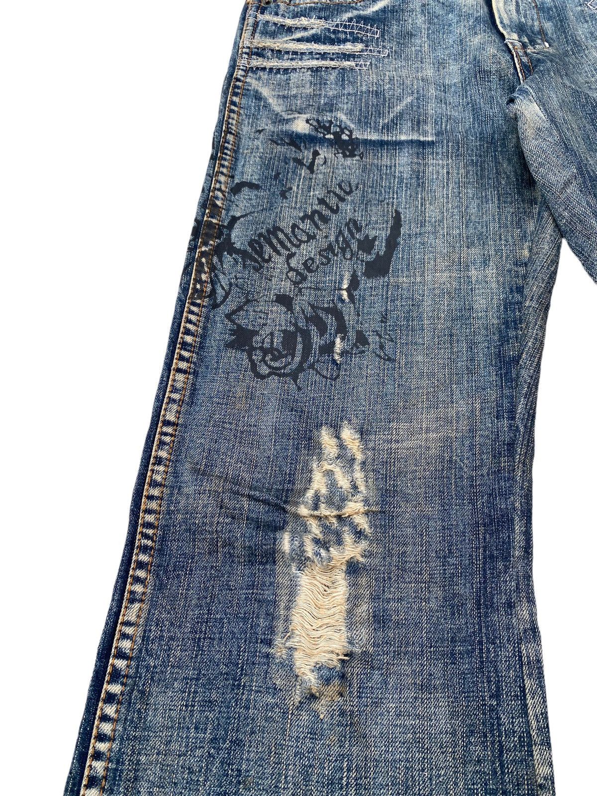 Japanese Brand Vintage Semantic Design Distressed Flare Pant Size US 32 / EU 48 - 4 Thumbnail