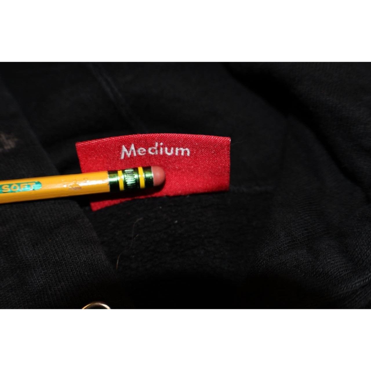 Supreme Supreme Striped Rib Hoodie Black Bleached Box Logo Tag M Size US M / EU 48-50 / 2 - 4 Thumbnail