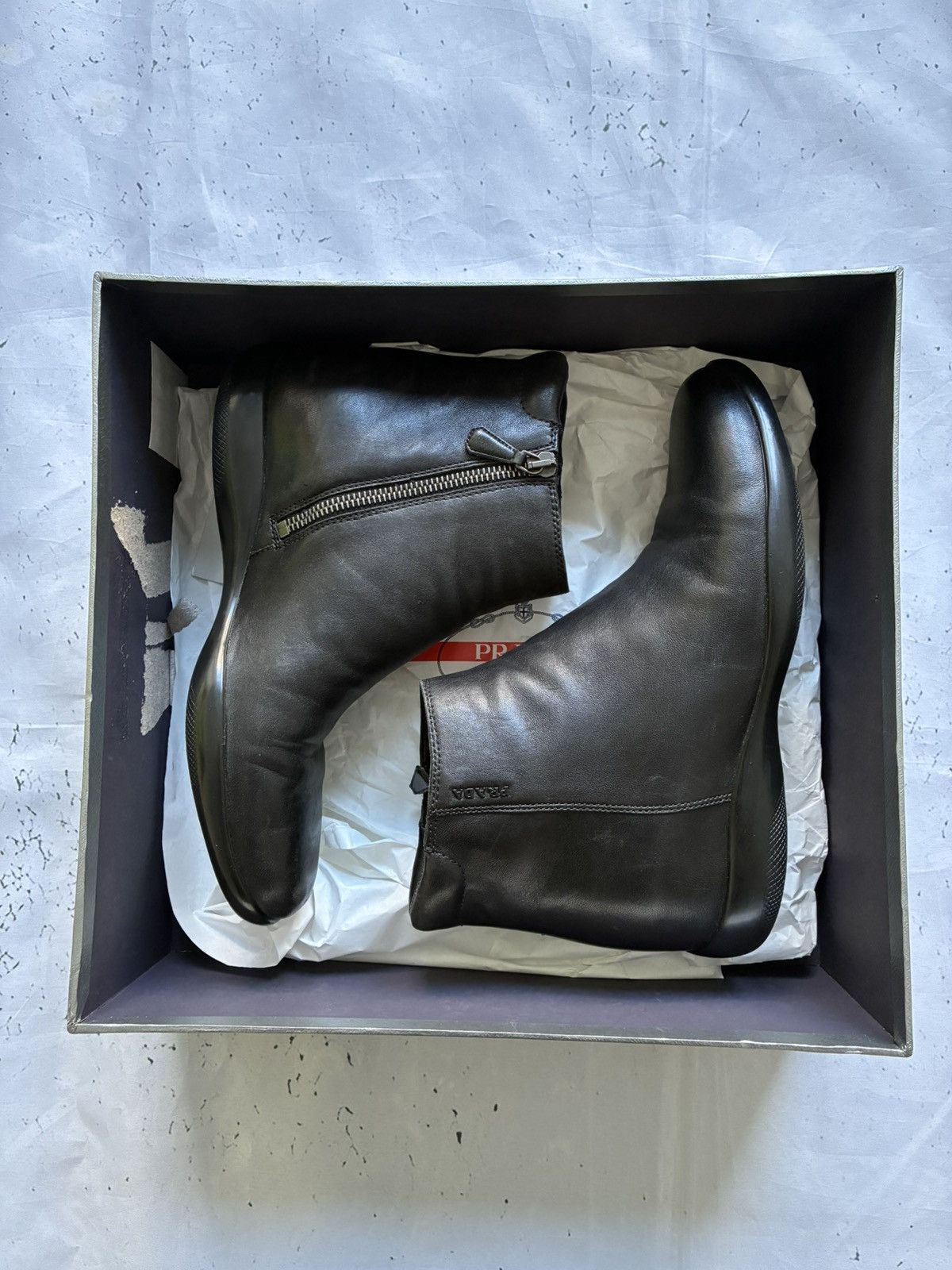 Prada Vintage Prada Leather Ankle Boots Size US 8.5 / IT 38.5 - 7 Thumbnail