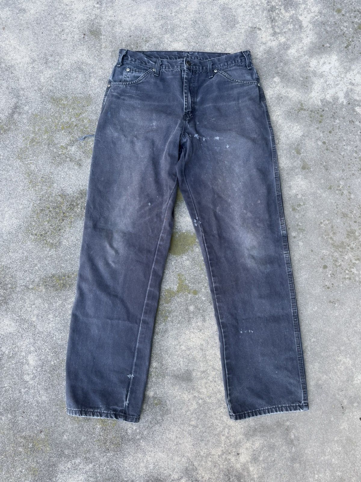 Dickies Vintage Thrashed Dickies Carpenter Pants Black Size US 32 / EU 48 - 1 Thumbnail