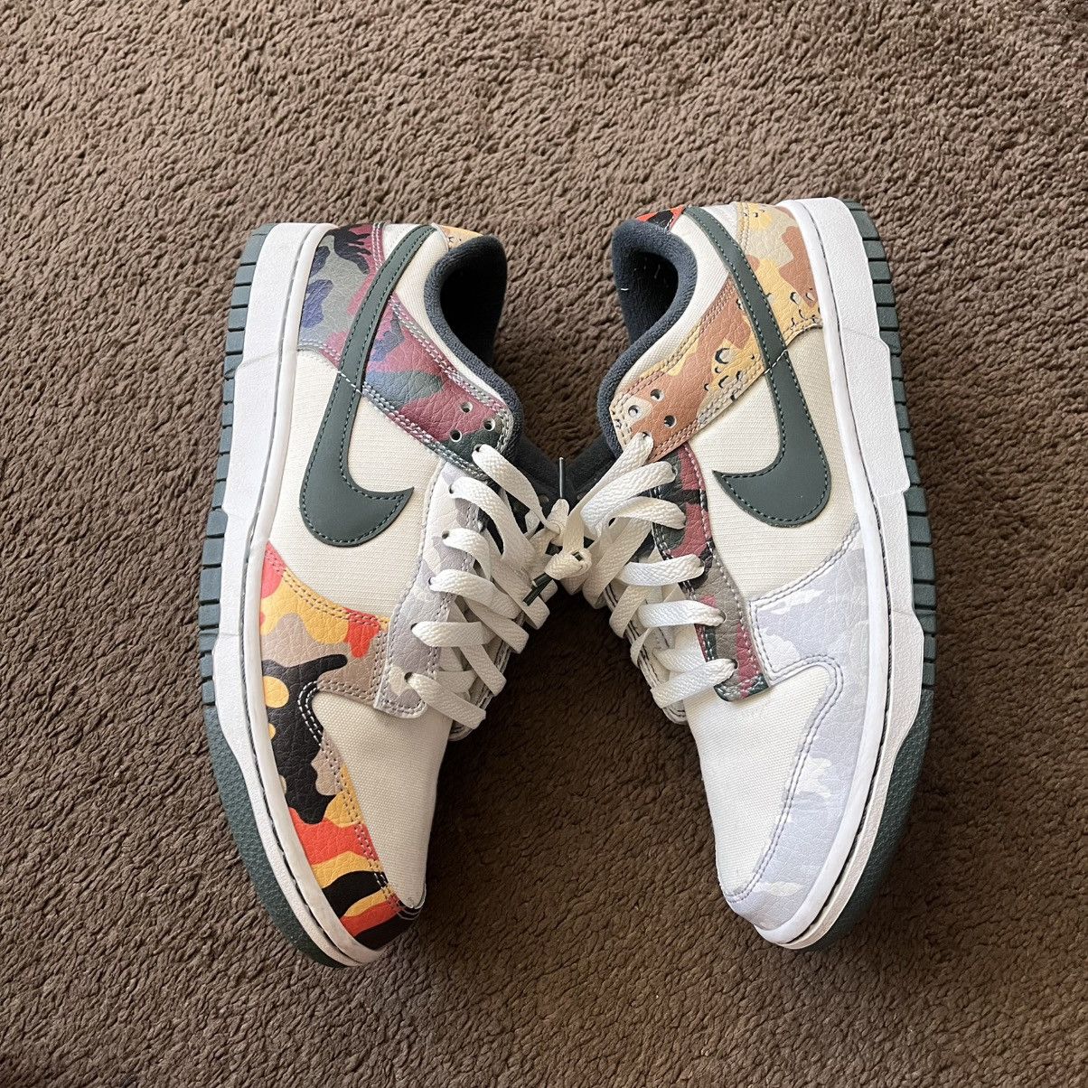 Nike Nike Dunk Low Multi Camo Size US 10 / EU 43 - 3 Thumbnail