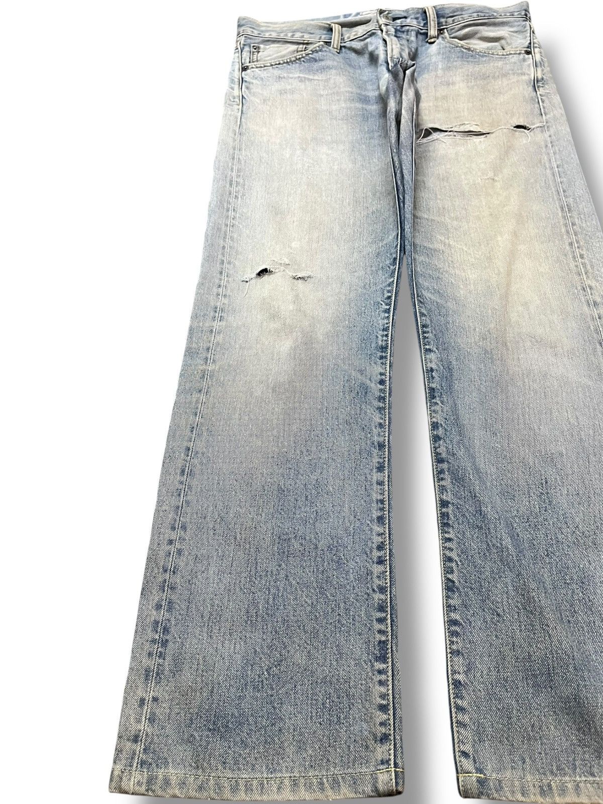 Uniqlo Vintage Uniqlo Selvedge Faded Distressed Denim Size US 33 - 3 Thumbnail