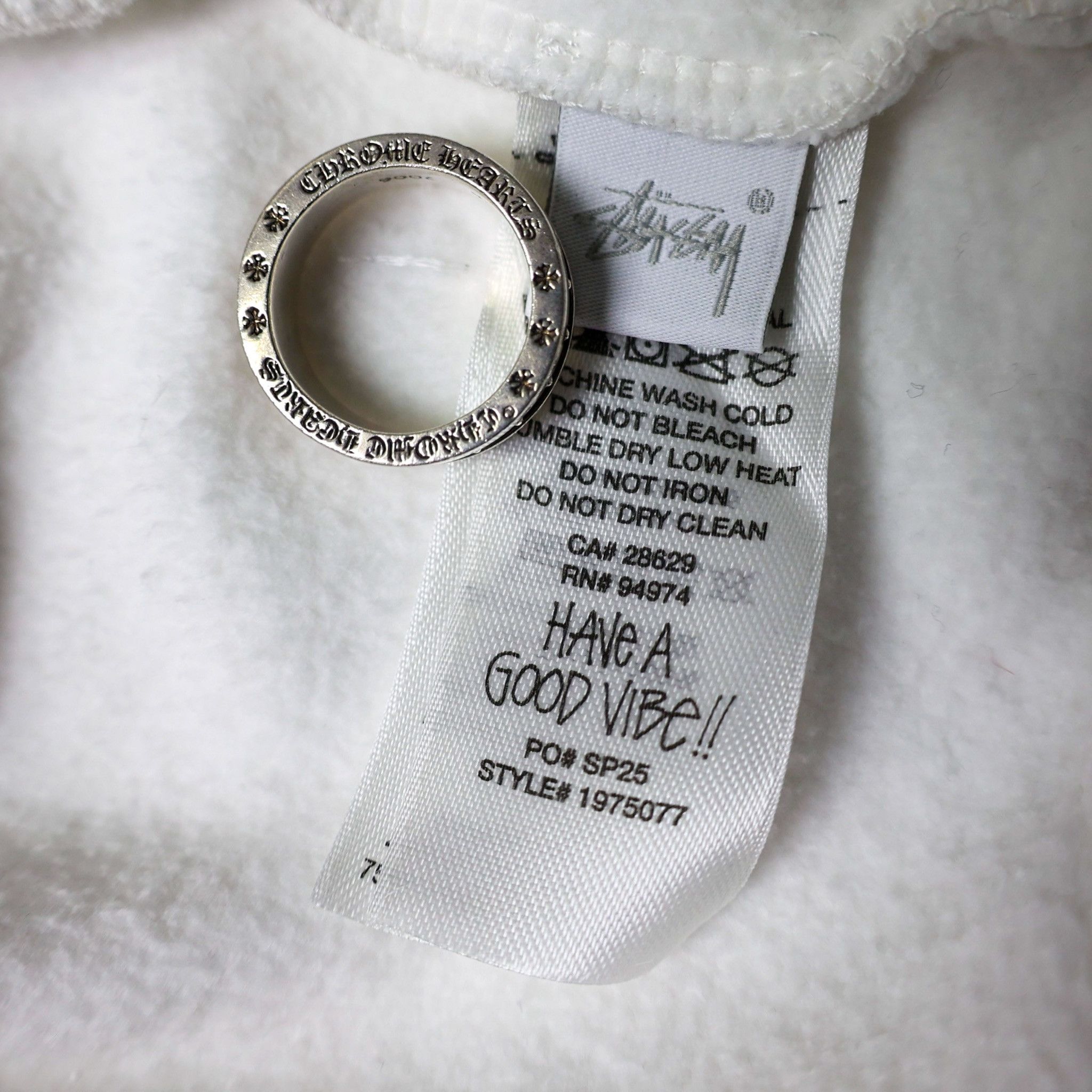 Stussy Stussy White Pigment Dyed Dice Hoodie Zip Up Size US XL / EU 56 / 4 - 6 Thumbnail