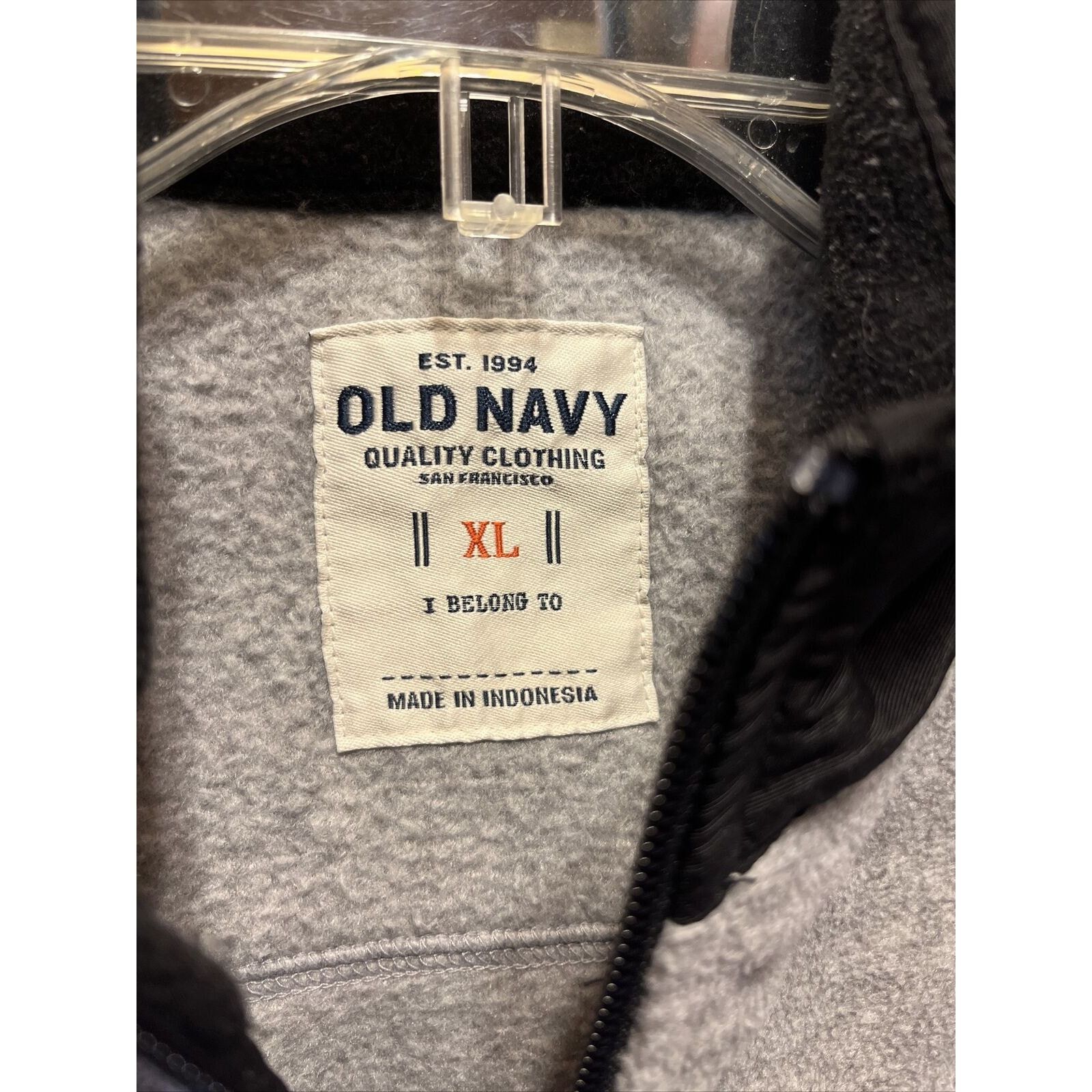 Old Navy Old Navy Boys XL Black Gray LS Zip Polyester Fleece Jacket Size US XL / EU 56 / 4 - 3 Thumbnail