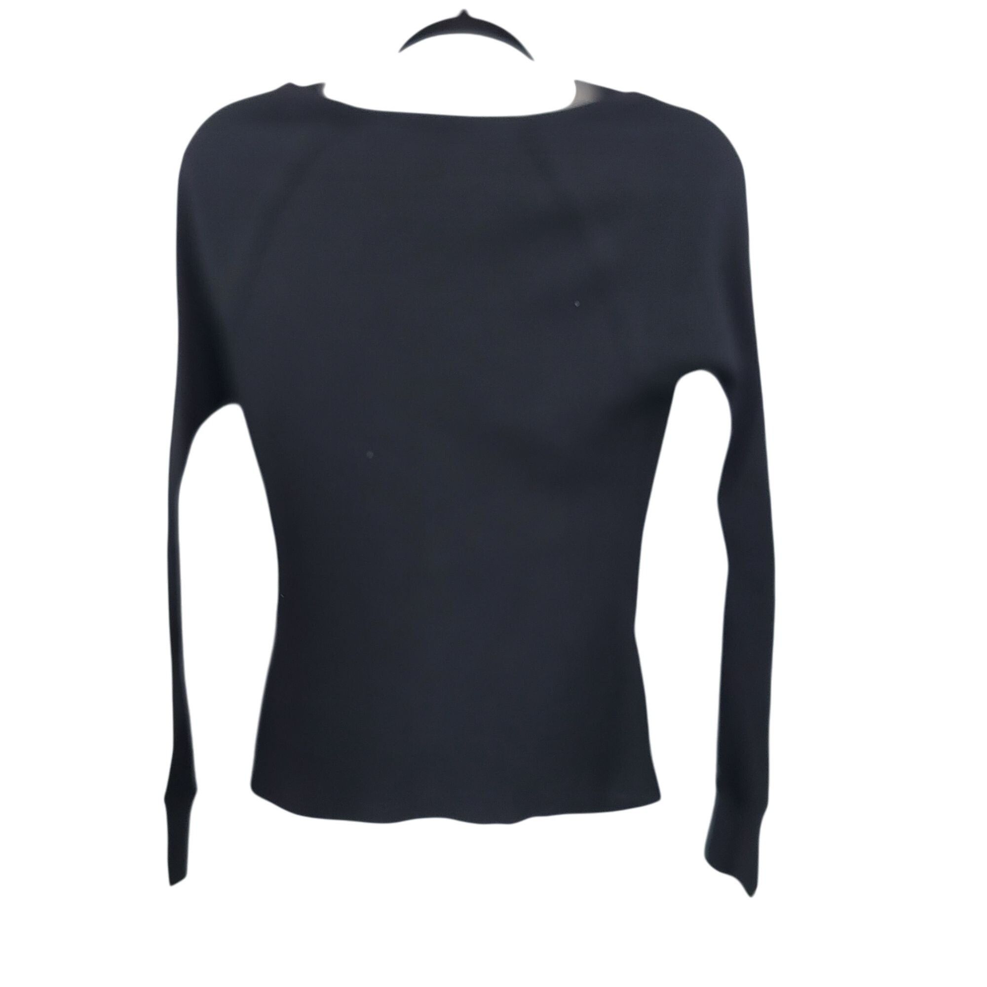 Guess Y2K Guess Black Long-Sleeve Thermal Knit Top Womens Sz M Gol Size M / US 6-8 / IT 42-44 - 10 Thumbnail