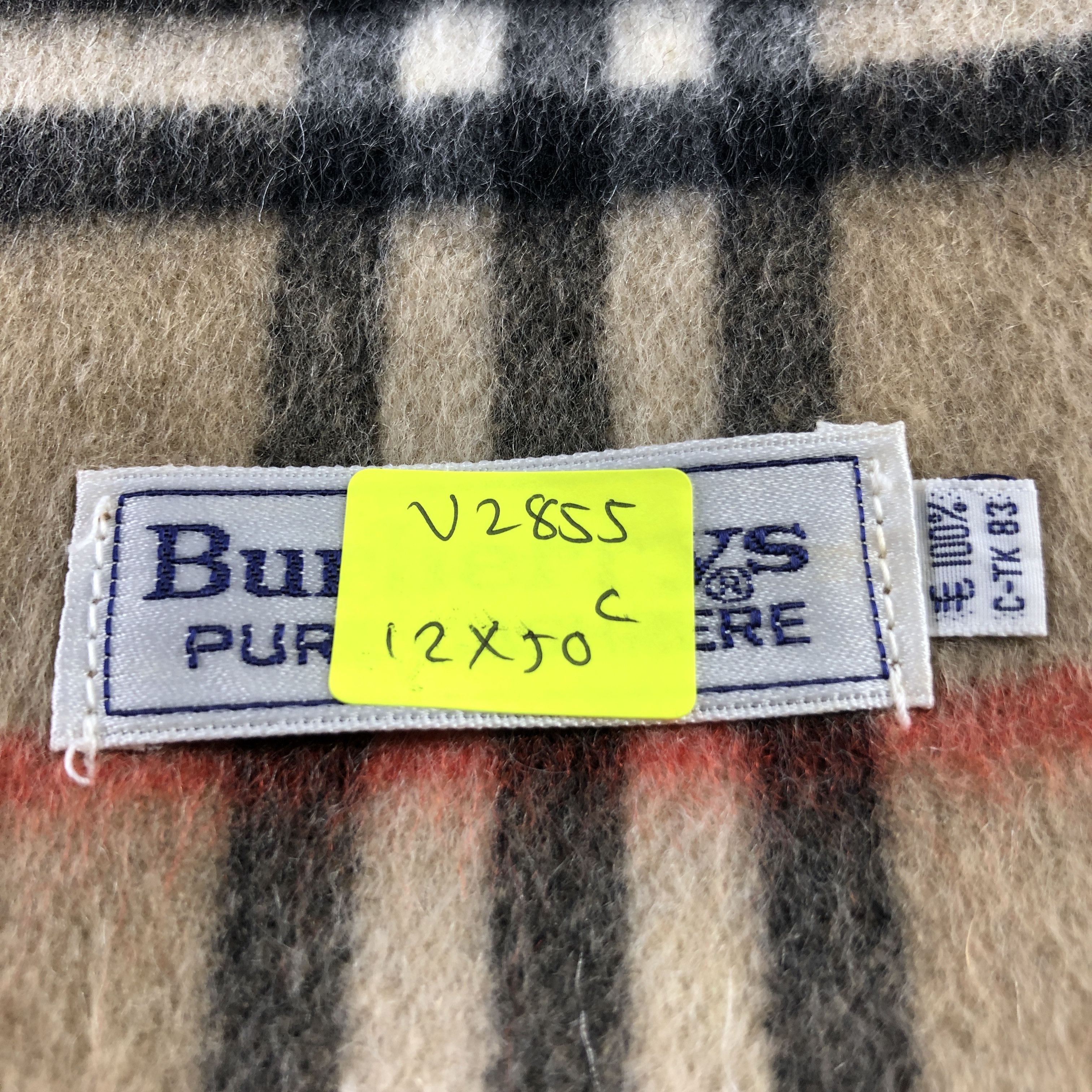 Burberry Burberry Tan Nova Check Cashmere Scarf Muffler V2855 Size ONE SIZE - 5 Thumbnail