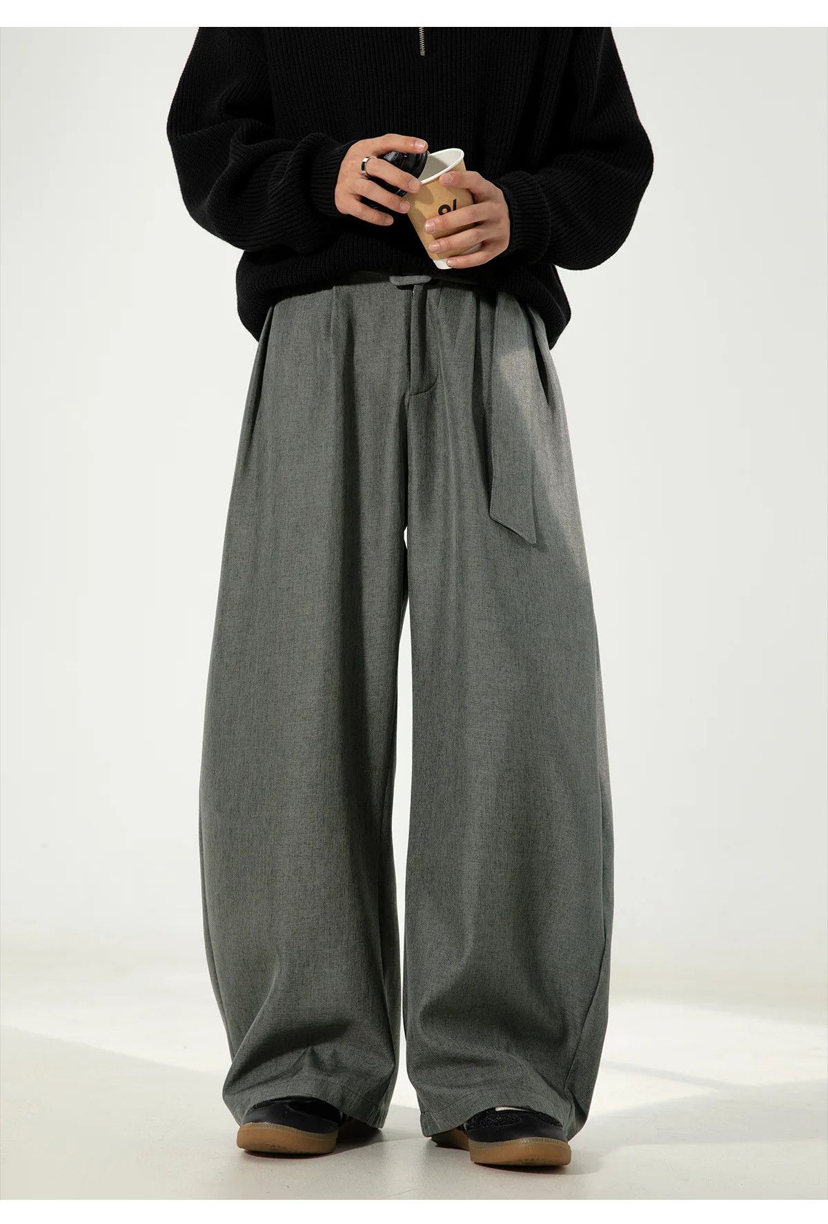 Japanese Brand Wide Leg Baggy Korean Style Pants Size US 34 / EU 50 - 1 Thumbnail