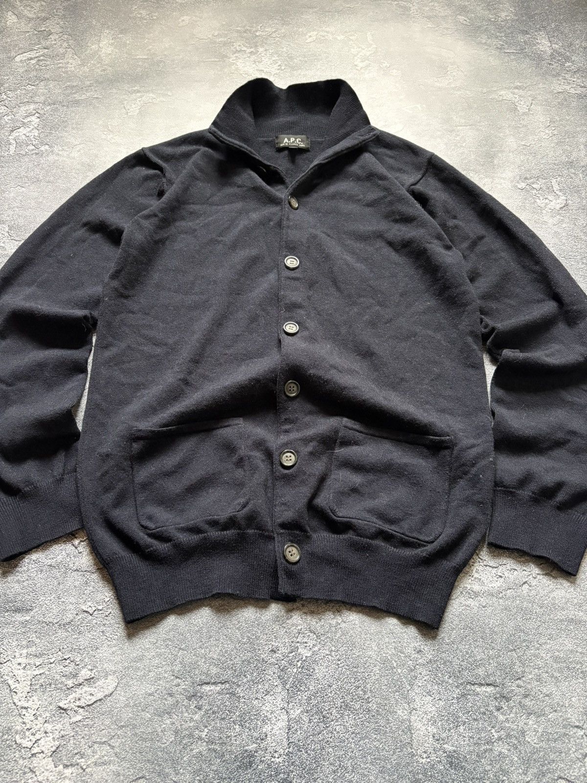 A.P.C. Vintage A.P.C. Rue De Fleurus Paris Wool Button Up Cardigan Size US S / EU 44-46 / 1 - 2 Thumbnail