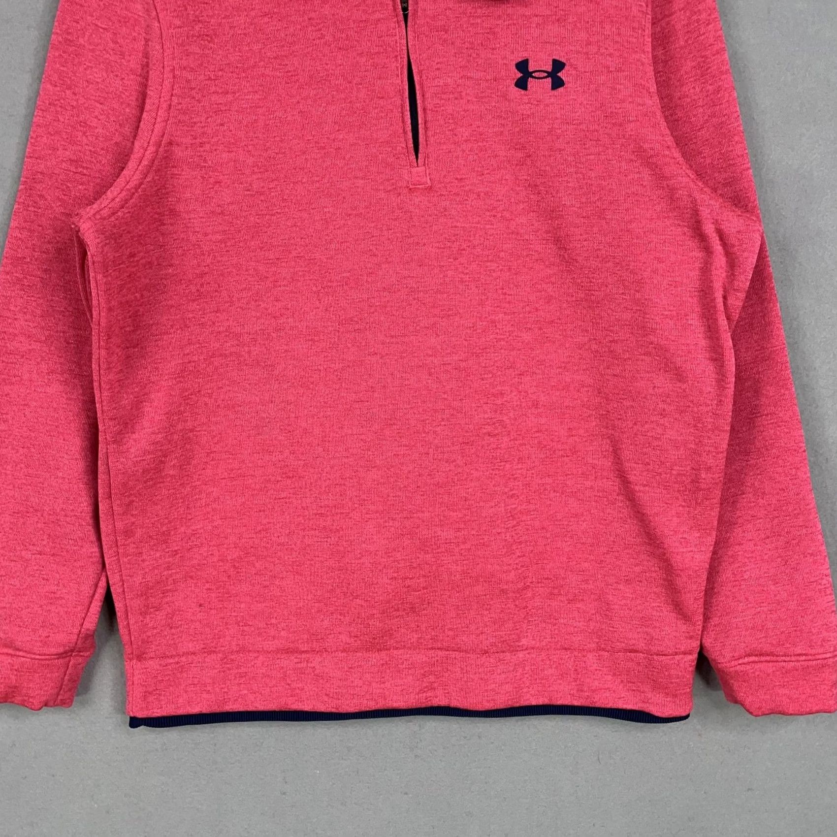 Under Armour Under Armour Pullover Mens Medium Pink Quarter Zip Golf Sweatshirt Logo Size US M / EU 48-50 / 2 - 3 Thumbnail
