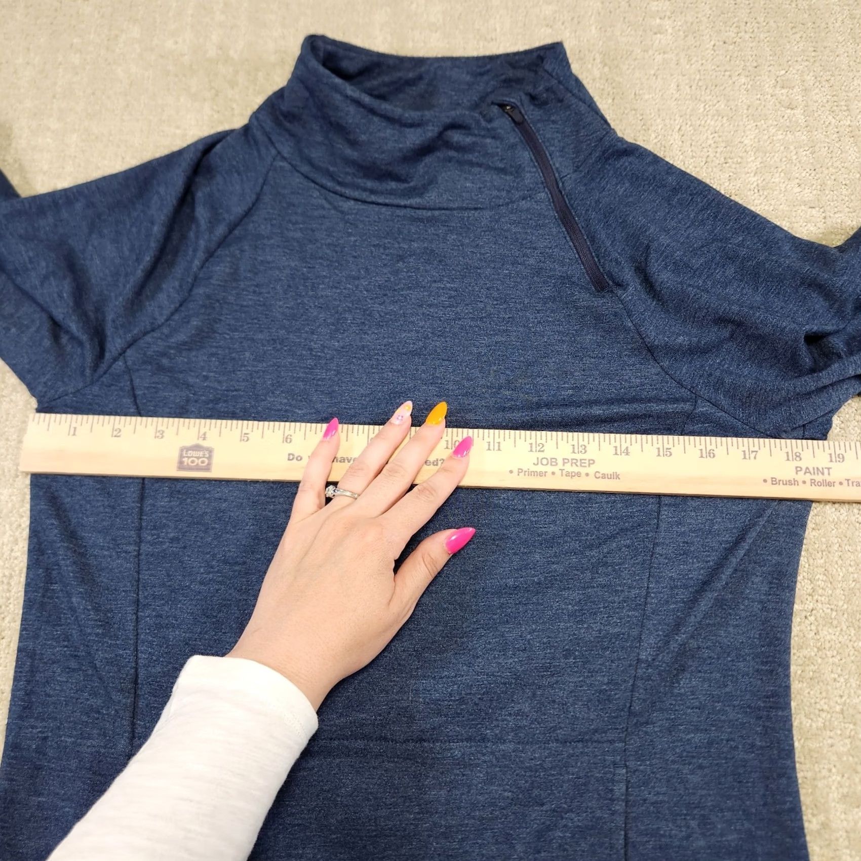 Vintage Title Nine Dress Womens M Blue Women French Terry Guthrie Mockneck Athleisure Stretch Size M / US 6-8 / IT 42-44 - 4 Thumbnail