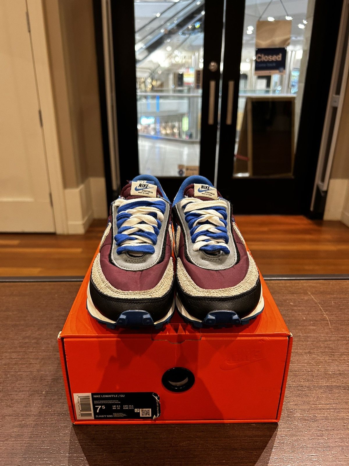 Nike × Sacai × Undercover Nike LD Waffle sacai Undercover Night Maroon Team Royal Size US 7.5 / EU 40-41 - 3 Thumbnail