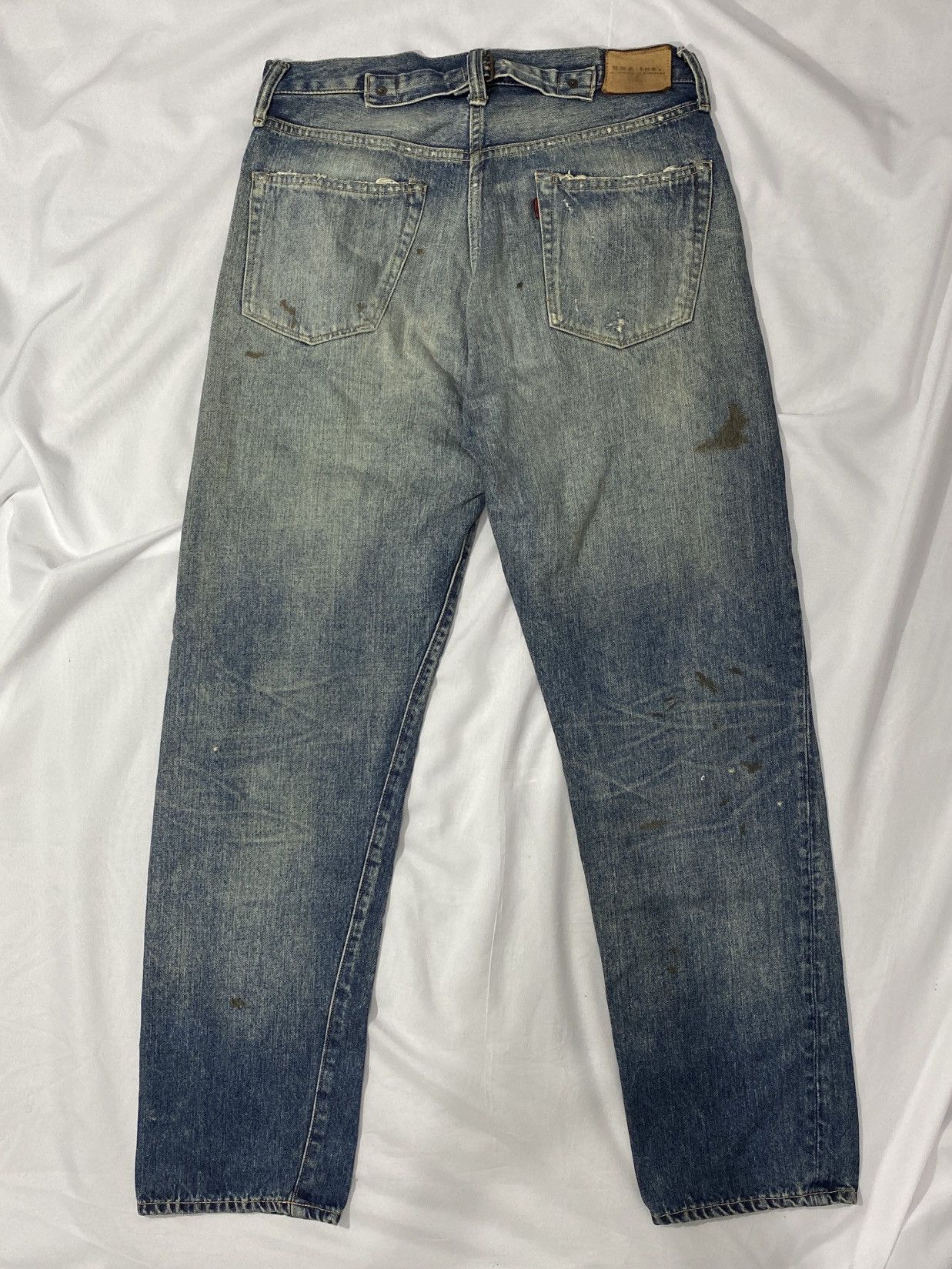 Levi's Vintage Clothing Vintage RNA Buckle Back Thrashed Selvedge Distressed Jeans Size US 33 - 1 Thumbnail