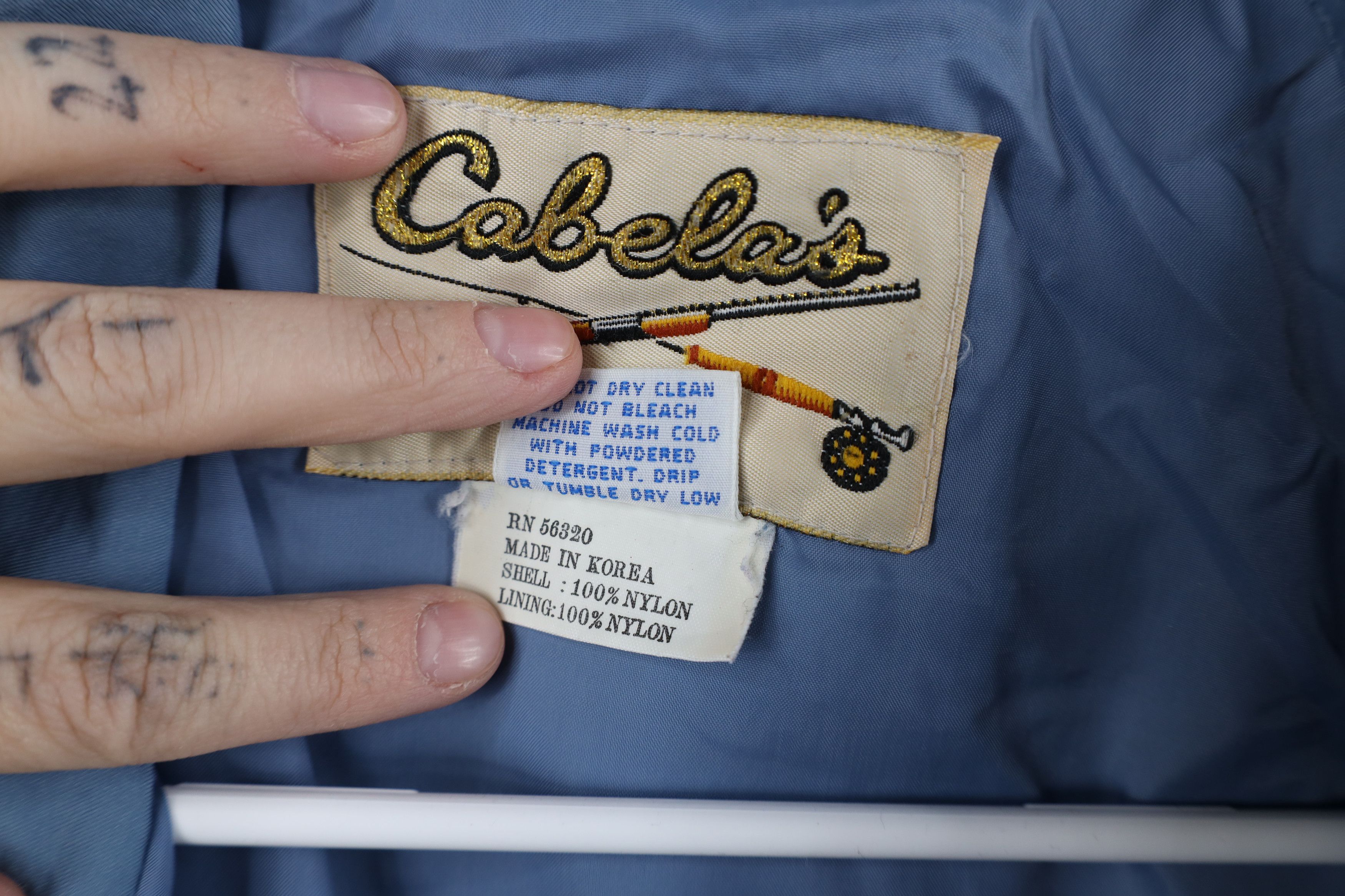 Cabelas × Vintage Vintage 80s 90s Cabelas Goretex Hooded Rain Jacket Blue Size US L / EU 52-54 / 3 - 11 Thumbnail