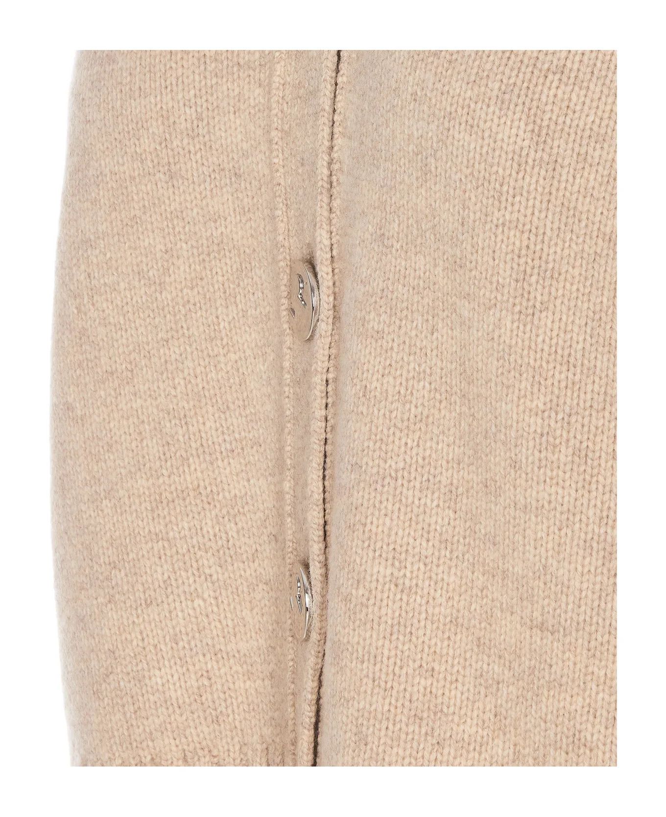 Tory Burch o1s22i1n1024 Short Wool Cardigan in Beige Size XS / US 0-2 / IT 36-38 - 3 Thumbnail