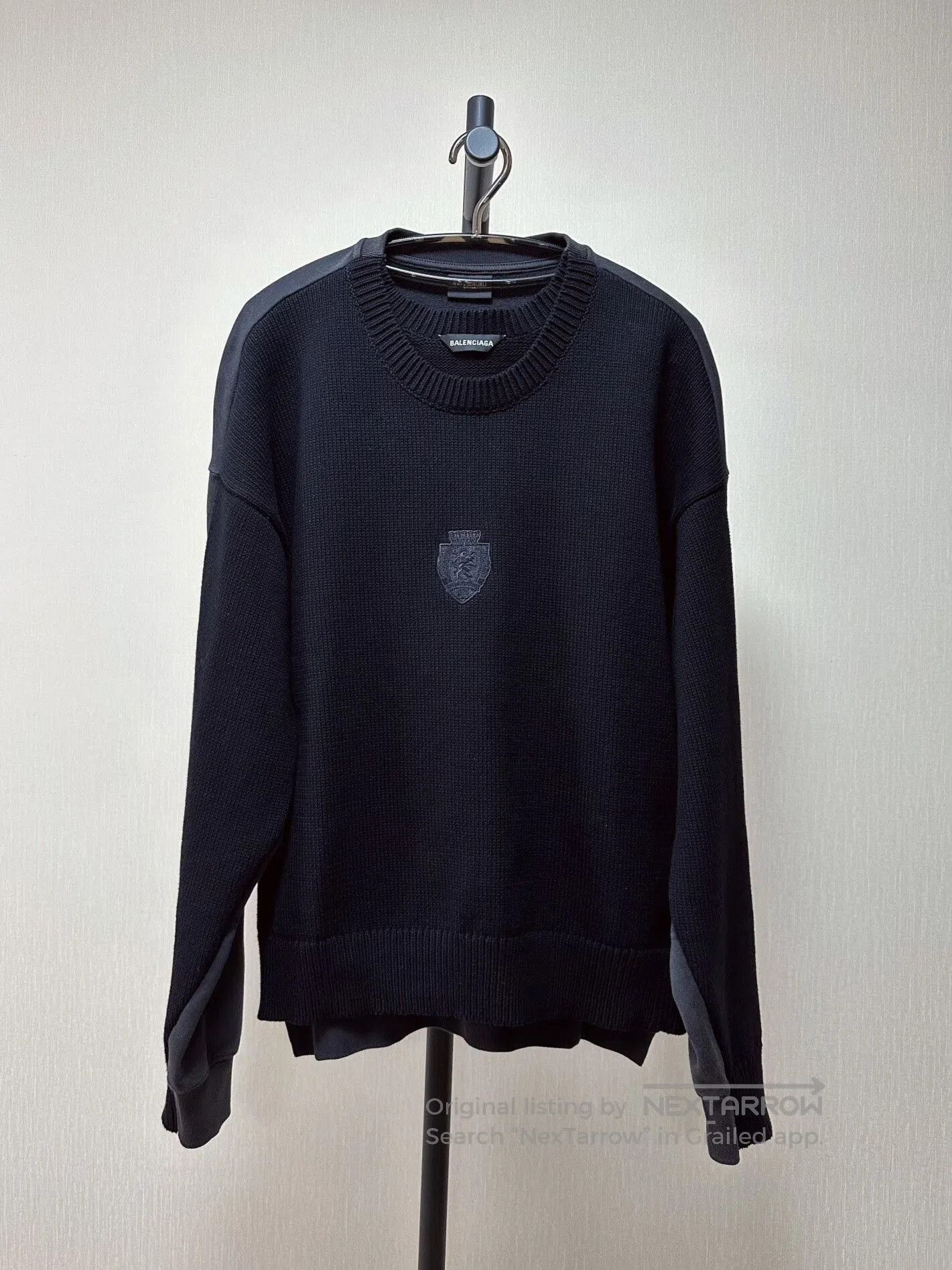 Balenciaga Balenciaga Knit Panel Sweatshirt. Size US L / EU 52-54 / 3 - 7 Thumbnail