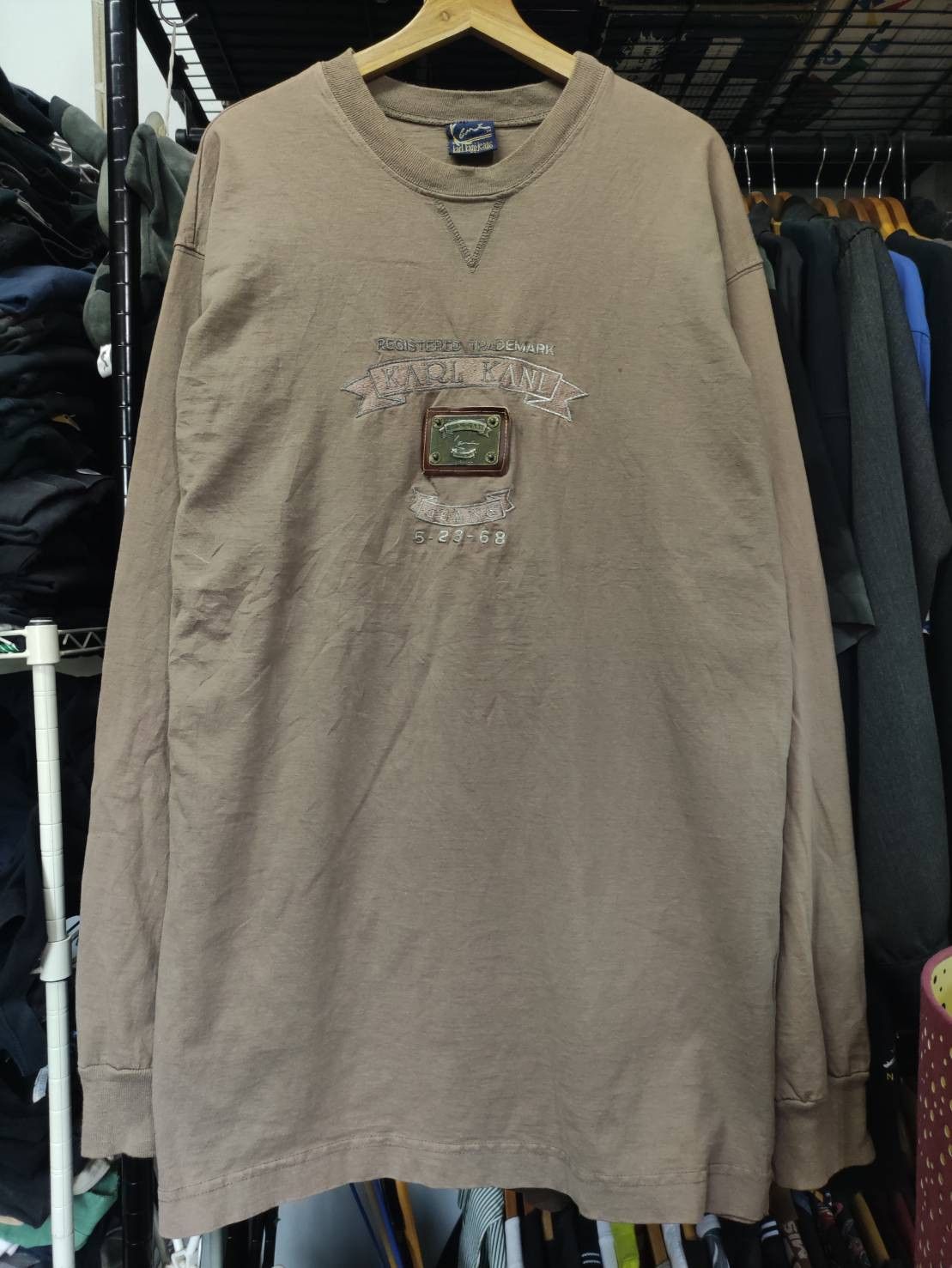 Karl Kani Rare! Vtg 90's Karl Kani Steel Plate Og Logo Made in USA Size US XL / EU 56 / 4 - 2 Thumbnail