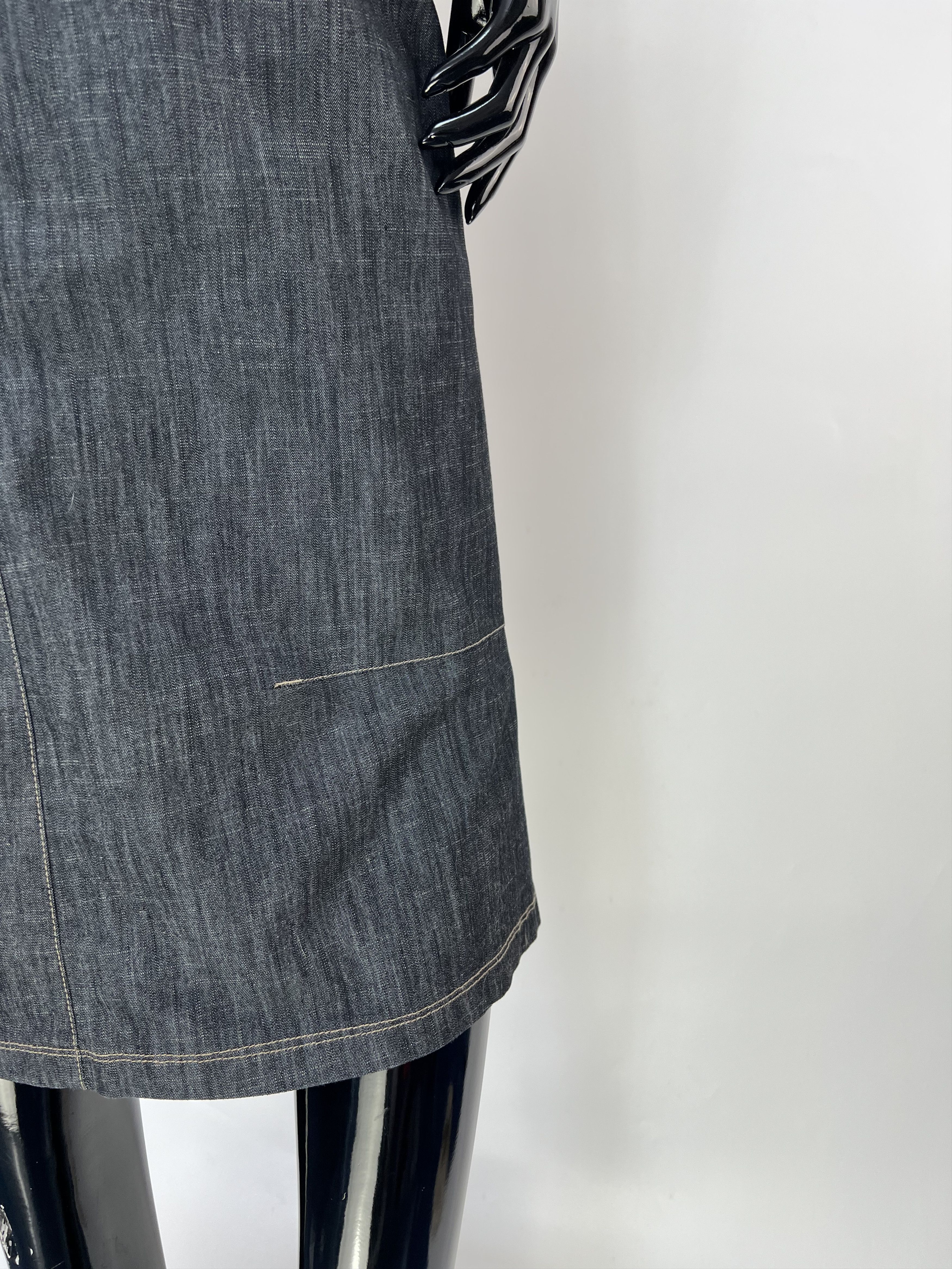 Marithe + Francois Girbaud Marithe Francois Girbaud Rare Denim Midi Skirt Sz IT42 US27 Size 28" / US 6 / IT 42 - 12 Thumbnail