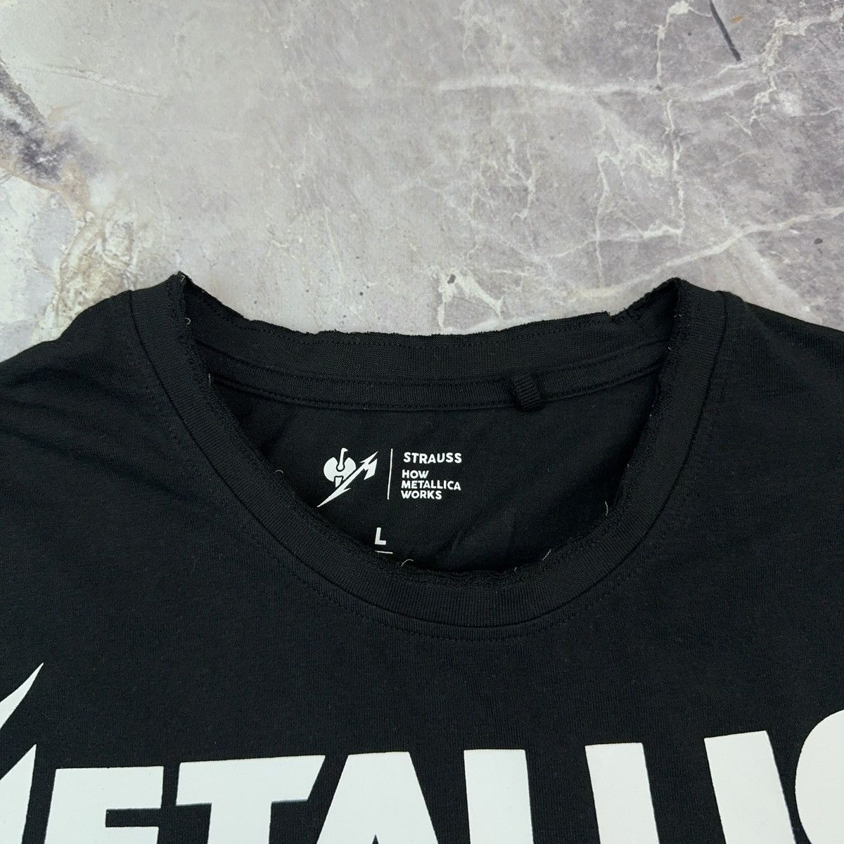 Band Tees × Metallica Engelbert Strauss Metallica T shirt Oveprint Black Graphic Size US L / EU 52-54 / 3 - 8 Thumbnail