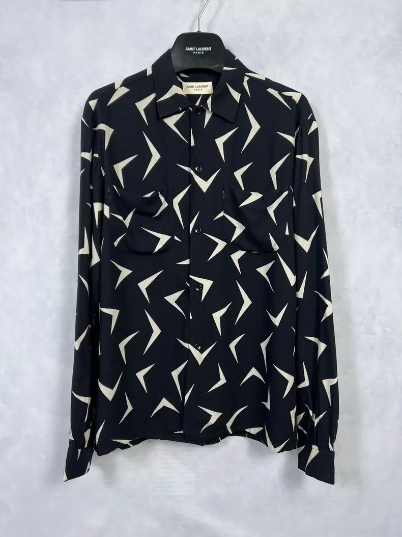 Saint Laurent Paris Saint Laurent size 38 15 FW boomerang shirt 2504-Nextarrow Size US M / EU 48-50 / 2 - 1 Thumbnail