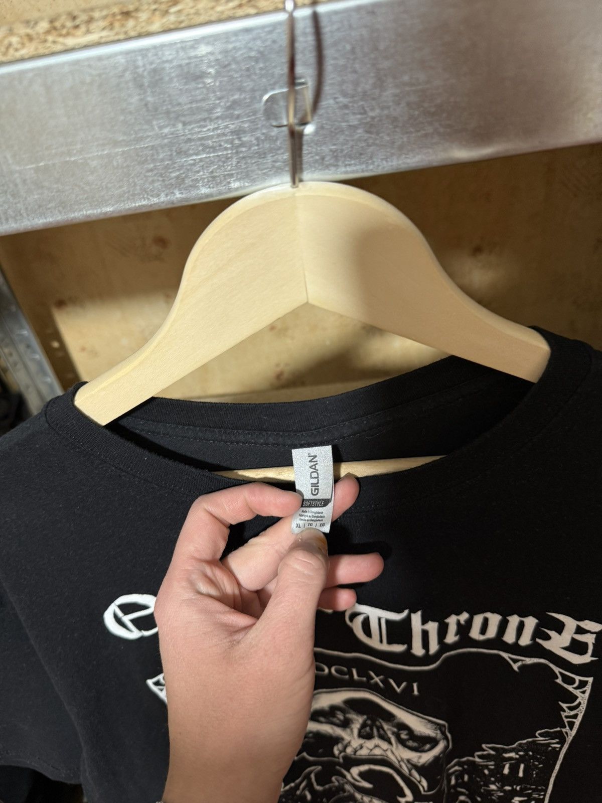 Band Tees × Vintage Vintage OMEGATHRONE DCLXVI BLACK MAETAL ROCK BAND T-Shirt Size US XXL / EU 58 / 5 - 5 Thumbnail