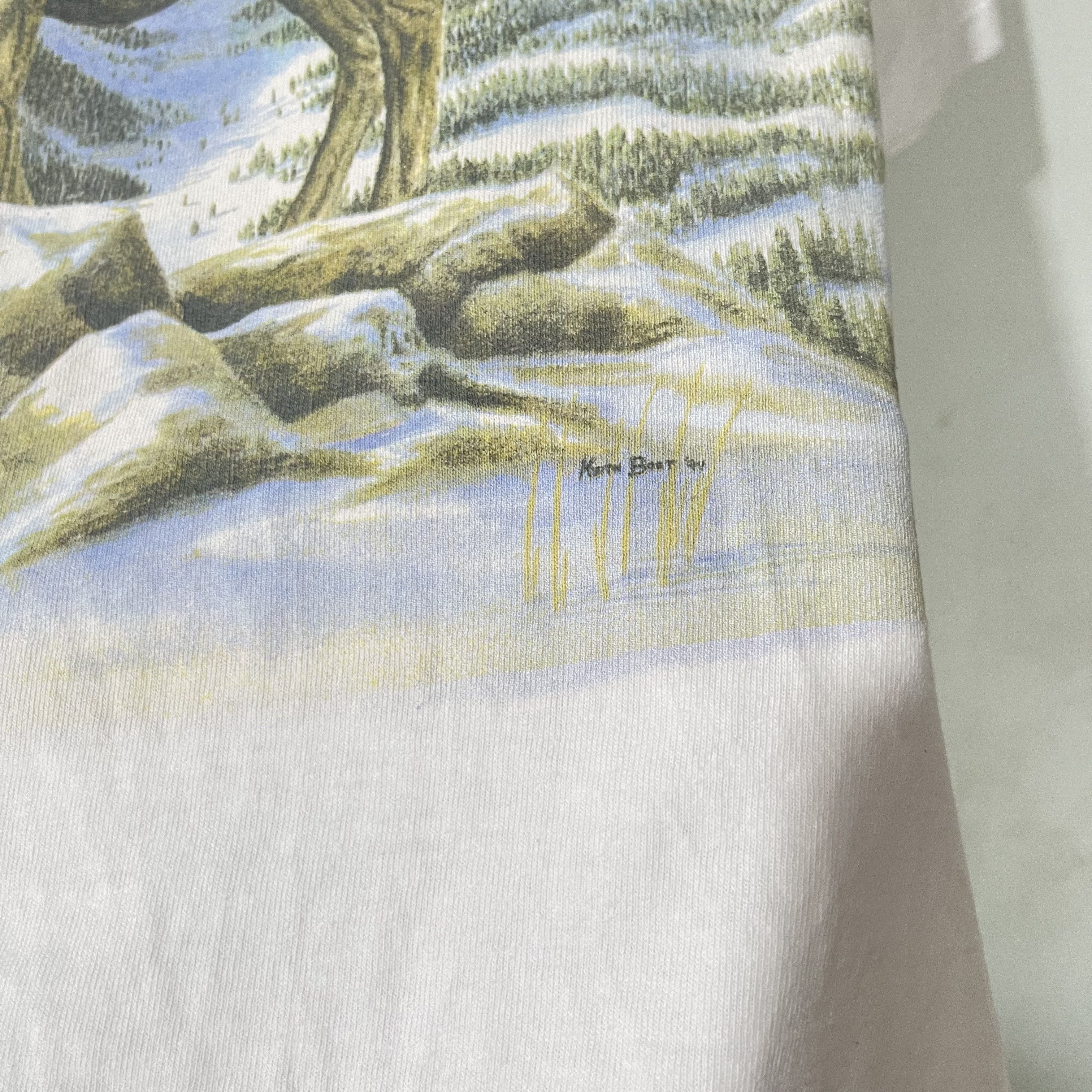 Vintage Vintage 90s Bighorn Sheep T-Shirt Size US XL / EU 56 / 4 - 3 Thumbnail