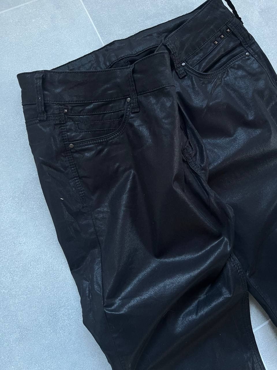 Vintage Vintage Waxed Low Waisted Skinny Jeans Size US 30 / EU 46 - 4 Thumbnail
