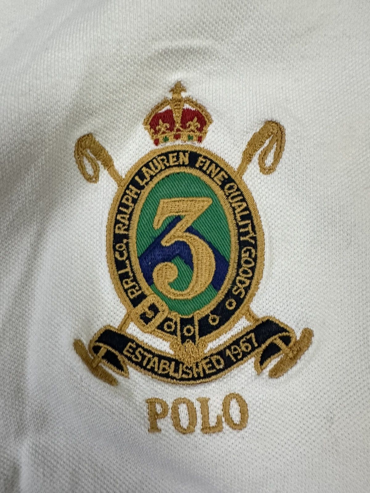 Polo Ralph Lauren Polo Ralph Lauren White Big Pony #3 Polo Shirt Hype Rare Size US XXL / EU 58 / 5 - 4 Thumbnail