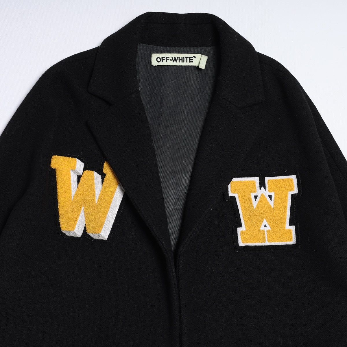 Off-White Off White Vintage Coat W Patches Logo Bar Wool Size US XS / EU 42 / 0 - 5 Thumbnail