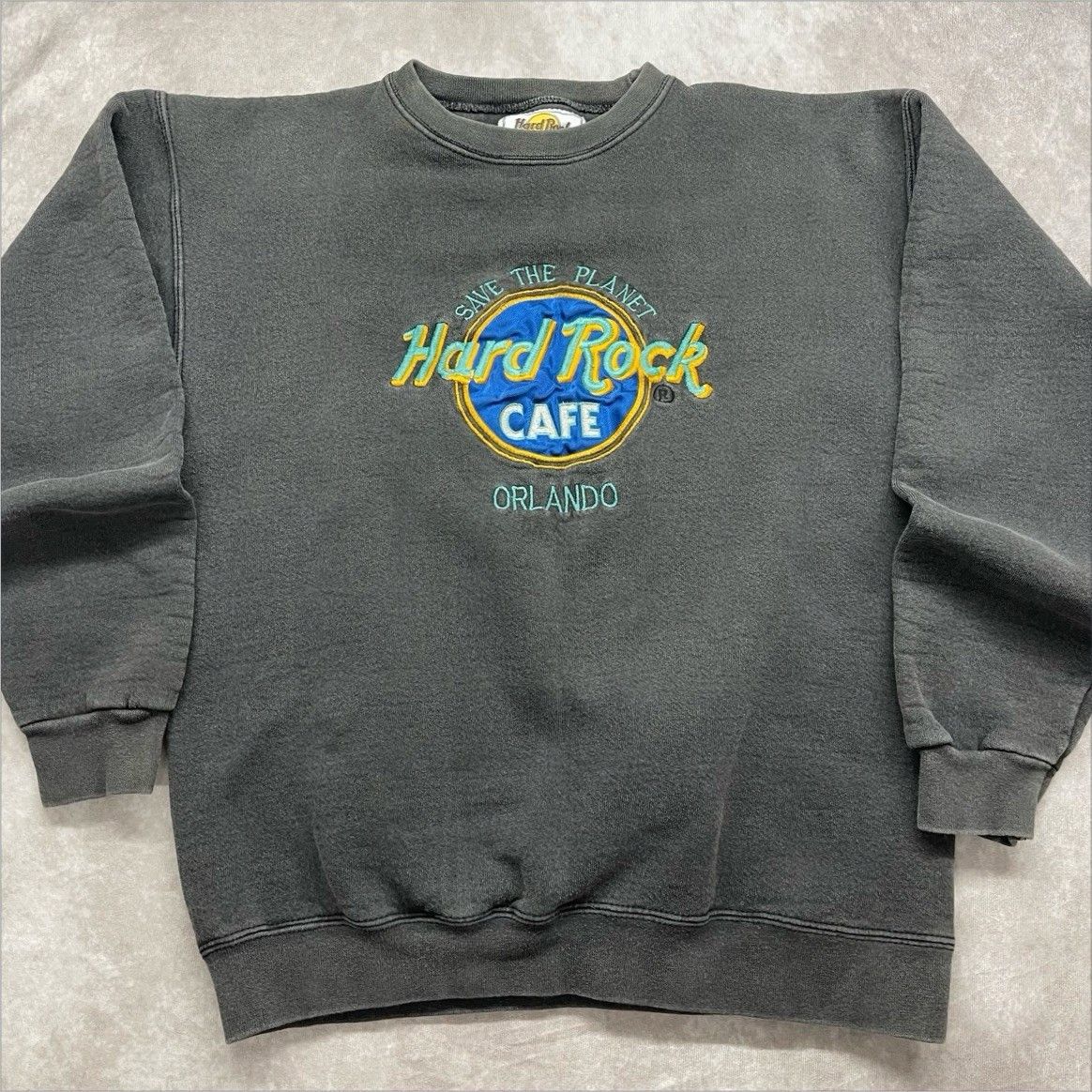 Hard Rock Cafe VTG 90s Hard Rock Cafe Orlando Save The Planet Sweatshirt Cr Size US M / EU 48-50 / 2 - 1 Thumbnail