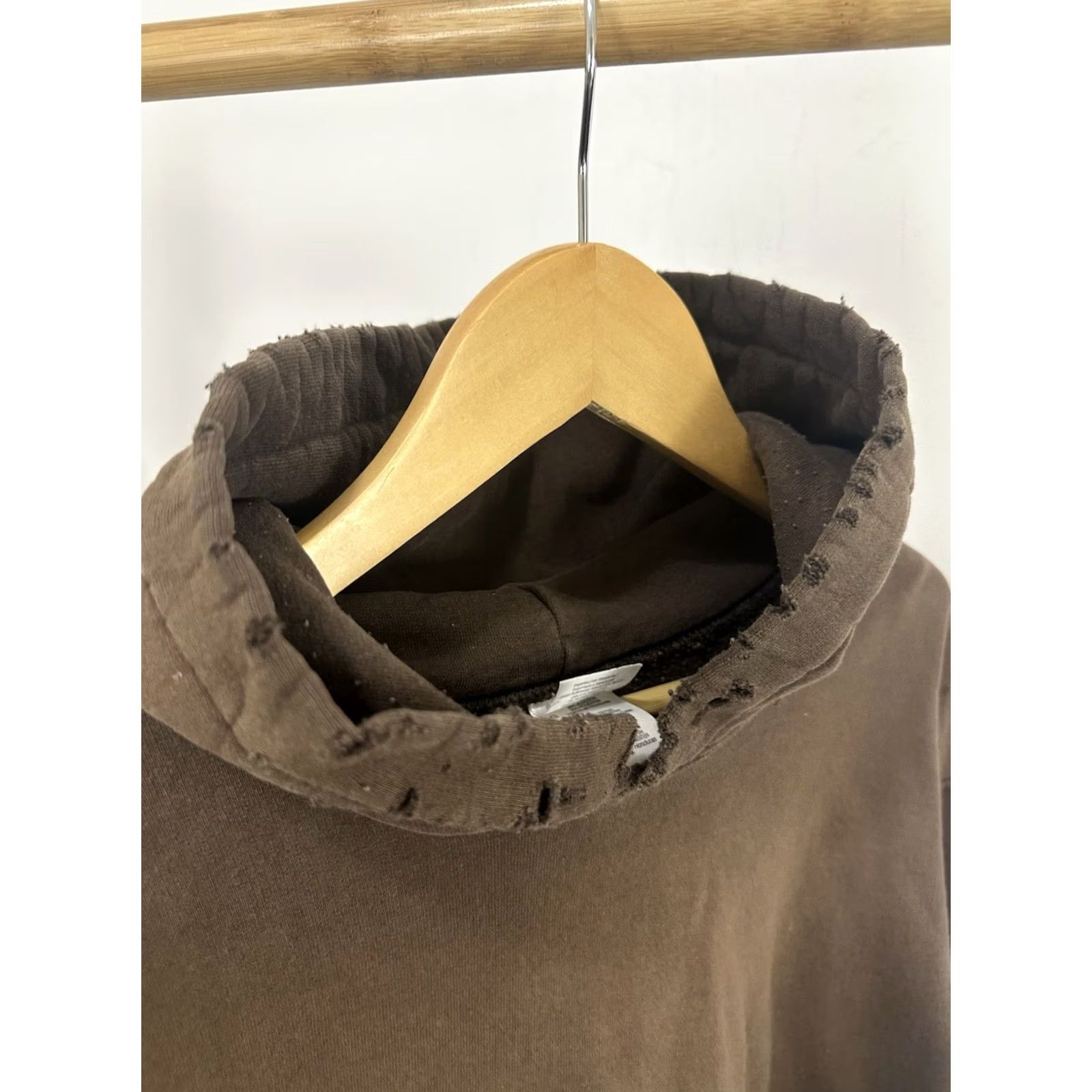 Gildan VINTAGE Gildan Hoodie Main Selling Point: Grunge Distressed Worn WIP Boxy Brown L Mens Shirt Size US L / EU 52-54 / 3 - 6 Thumbnail