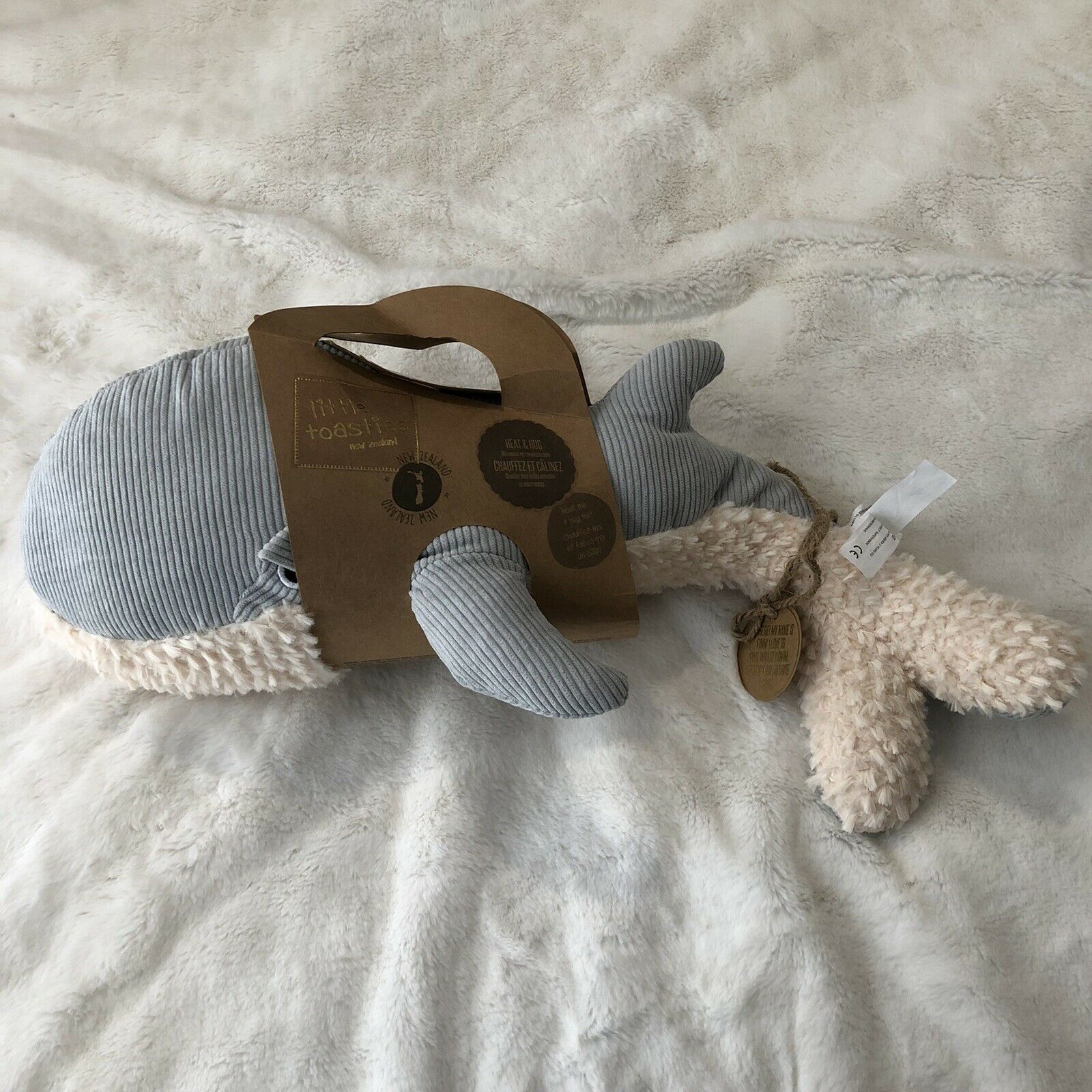 Other Little Toasties BLUEWHALE Heat Hug Plush Stuffed Animal Soft Size ONE SIZE - 6 Thumbnail