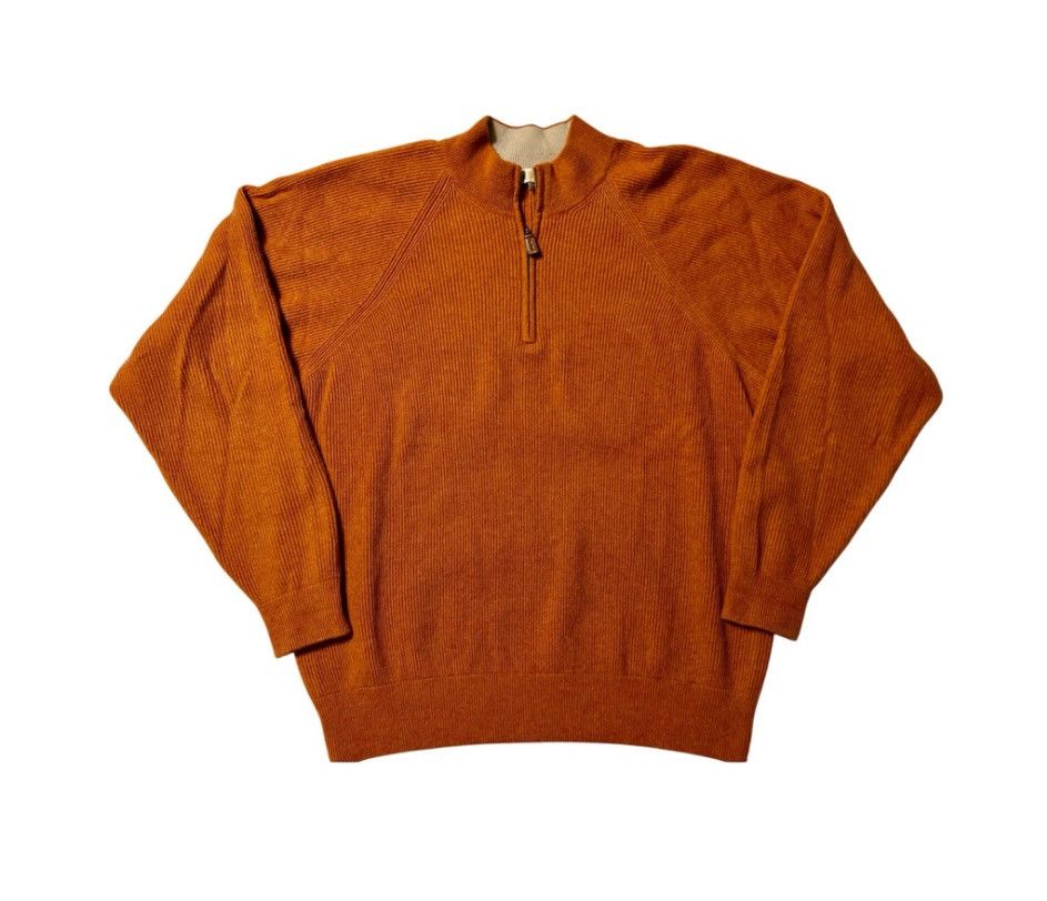 Peter Millar VTG Peter Millar Crown Cashmere Sweater Burnt Orange Size L Size US L / EU 52-54 / 3 - 1 Thumbnail
