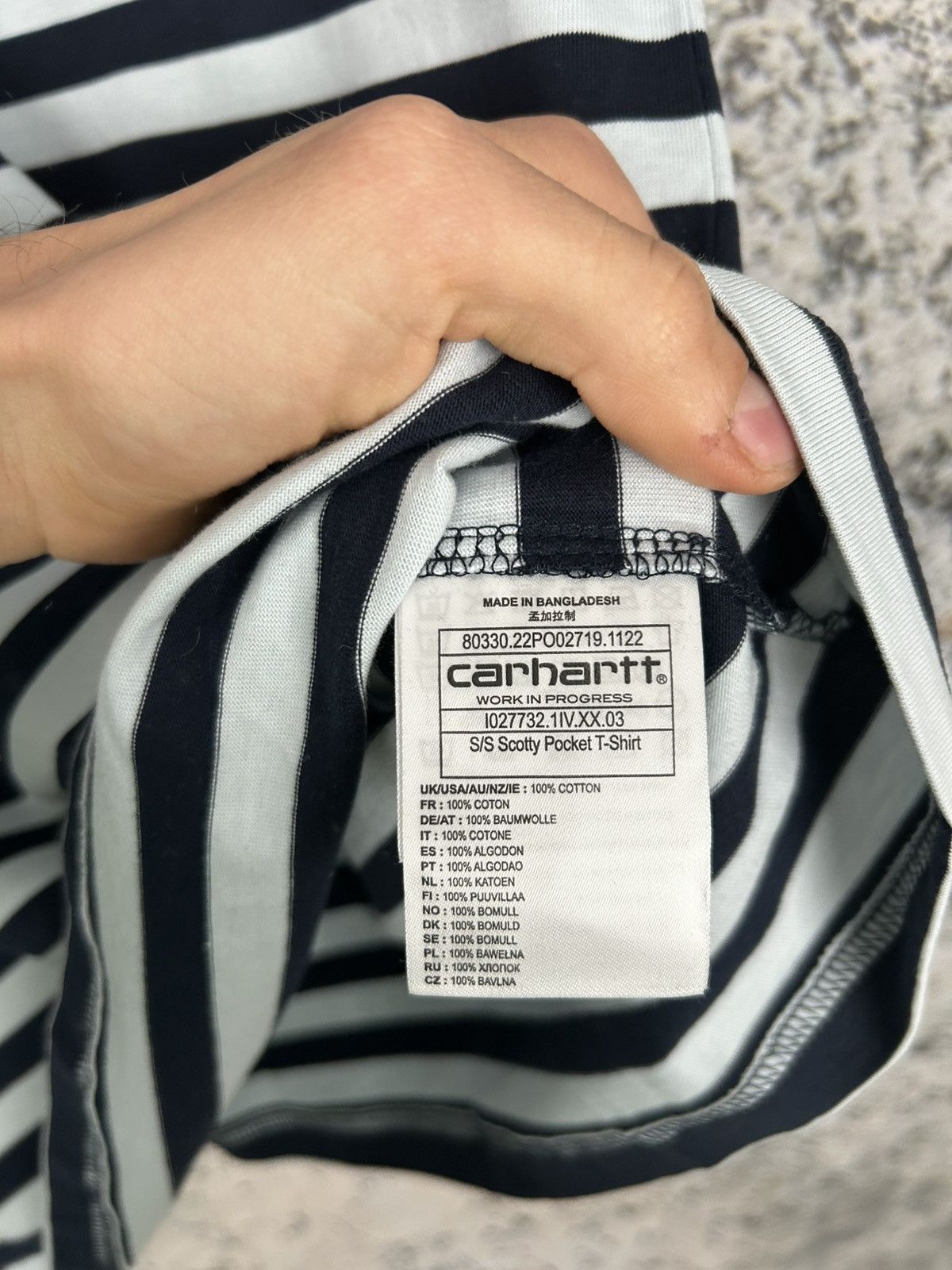 Carhartt Carhartt WIP Scotty Pocket Tee Stripe Streetwear Hype Size US M / EU 48-50 / 2 - 6 Thumbnail