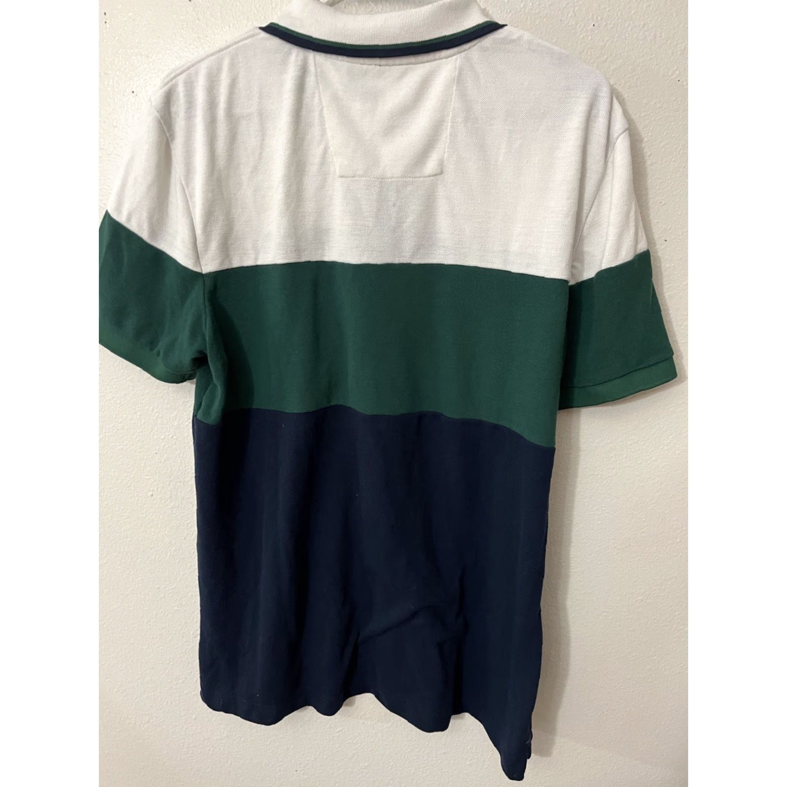 Nautica Nautica Polo Shirt Short Sleeve Navy Green White Striped Multicolor Cotton Logo Classic Fit Men L Size US L / EU 52-54 / 3 - 3 Thumbnail