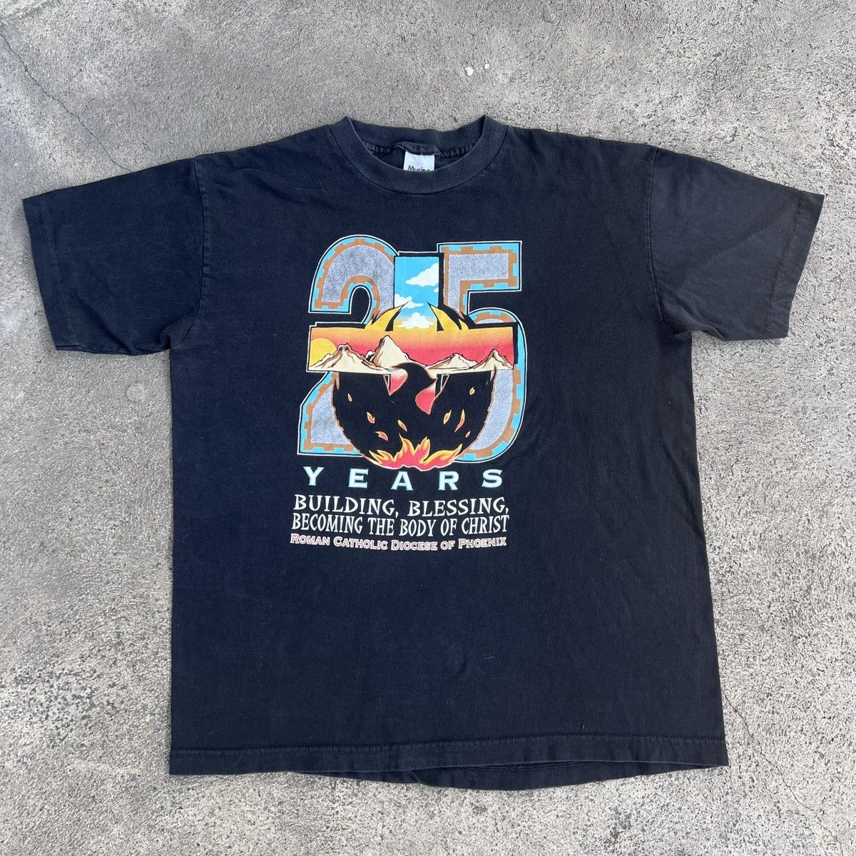 Vintage VTG. 90s DIOCESE OF PHOENIX Jesus God Bible Holy Graphic XL Size US XL / EU 56 / 4 - 1 Thumbnail