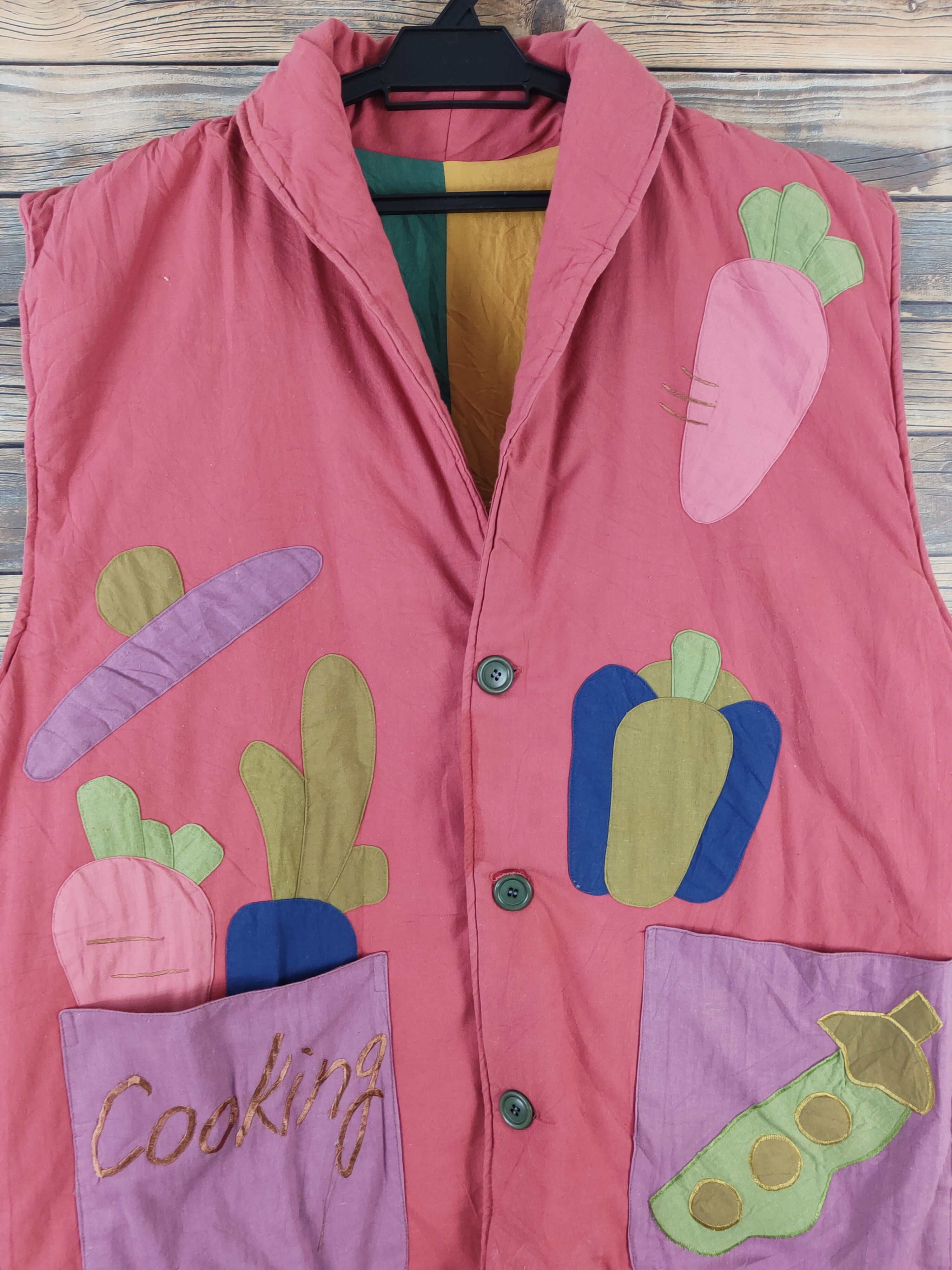 Japanese Brand × Vintage Vintage & Rare Japanese Brand Dark Pink Vests Size L / US 10 / IT 46 - 2 Thumbnail