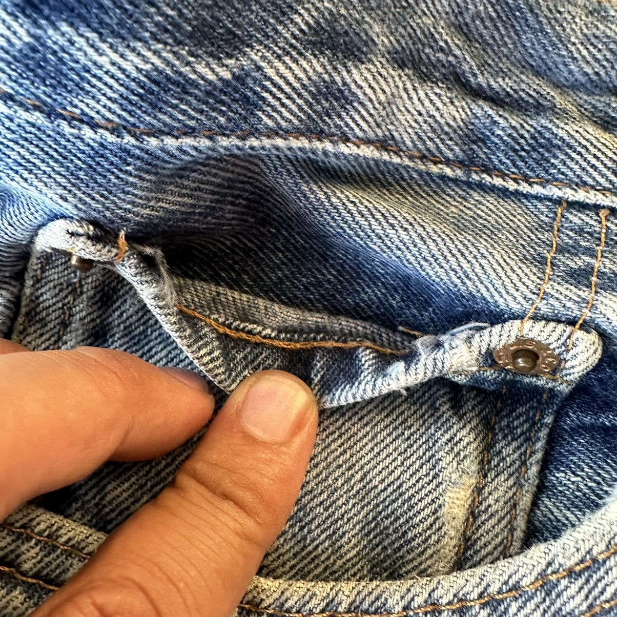 Levi's Vtg 90s Levis 501 Made in Usa Denim 29x35 D569 Size US 29 - 17 Thumbnail