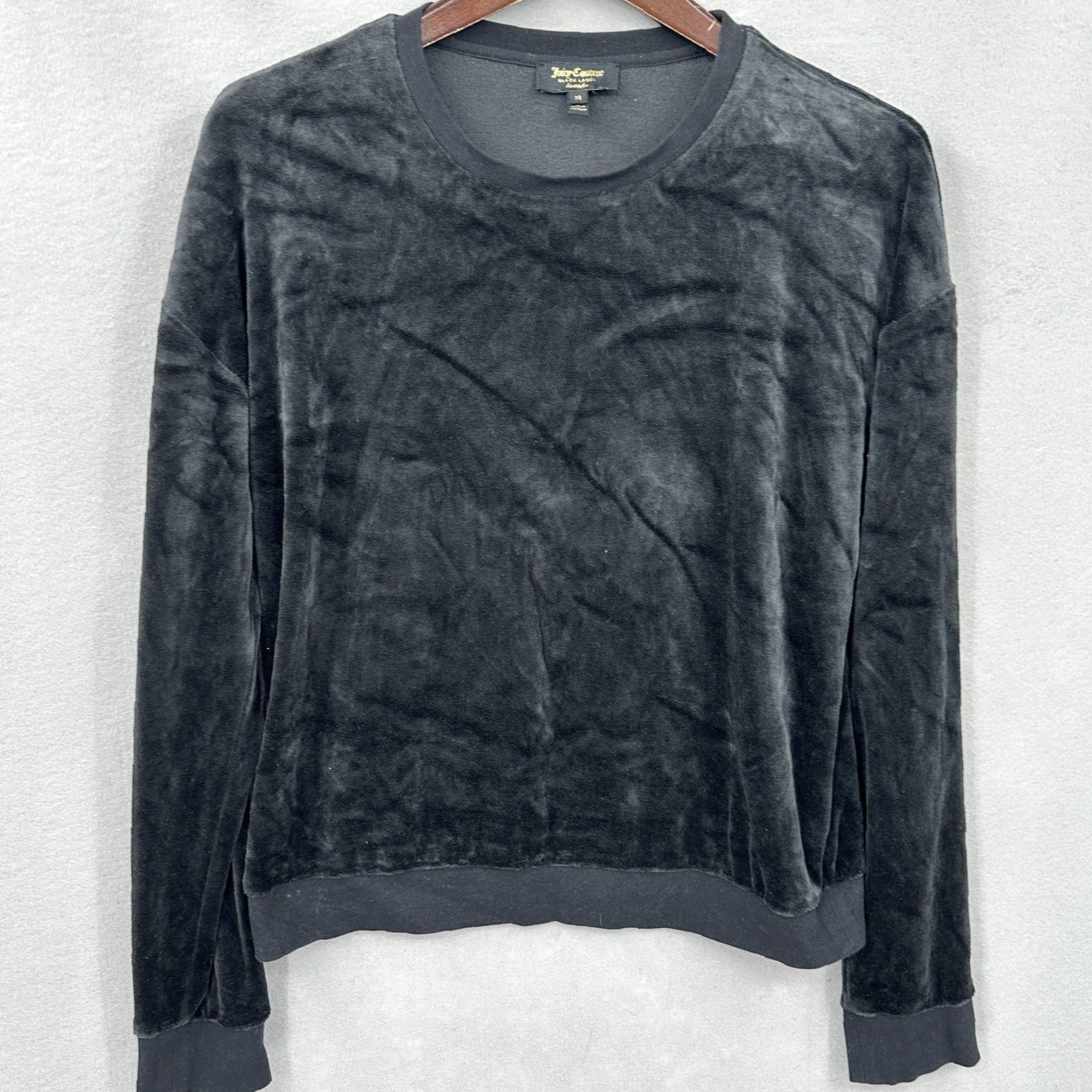 Juicy Couture VINTAGE Juicy Couture Sweatshirt Womens Medium Black Label Retro 90s Velour Quiet y2k Size M / US 6-8 / IT 42-44 - 2 Thumbnail