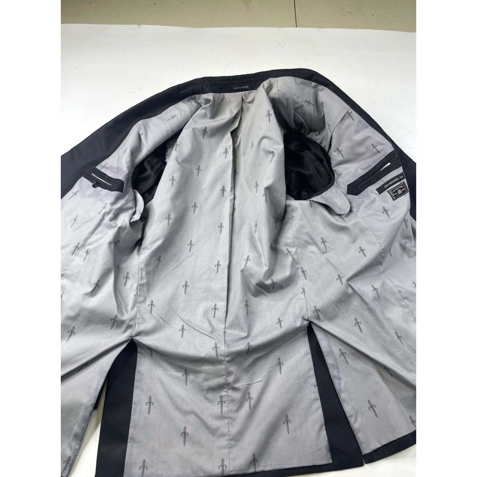 John Varvatos John Varvatos Star USA Blazer Sports Coat Jacket Black 44 Shiny Shimmer Men Mens Size 44R - 2 Thumbnail