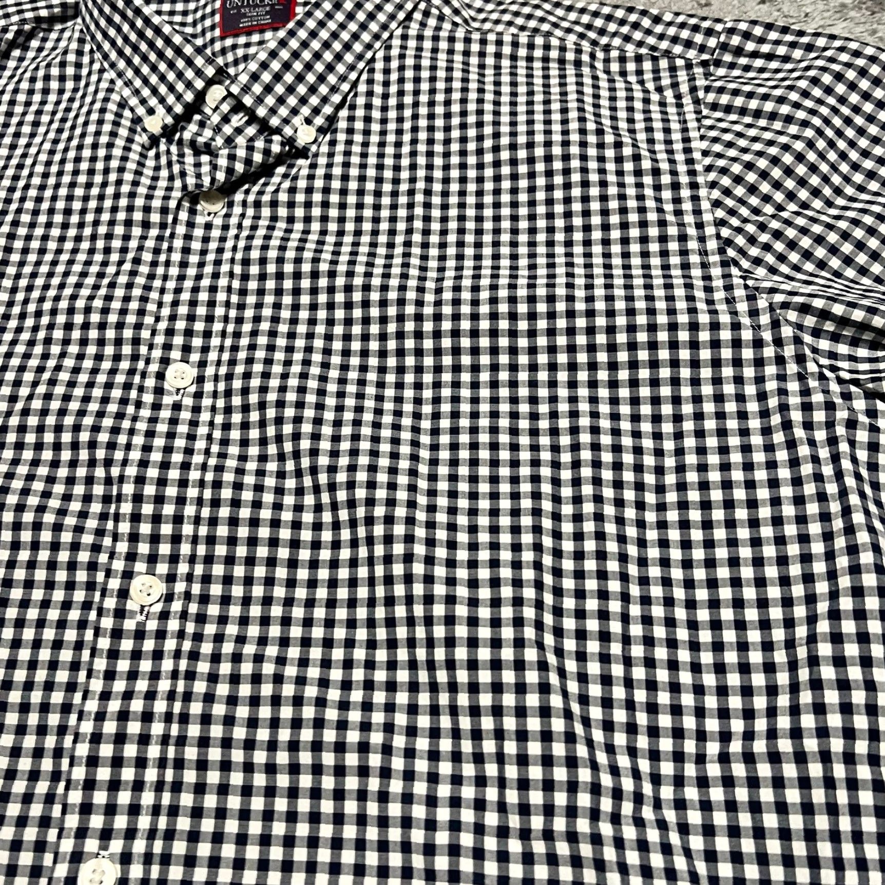 UNTUCKit UNTUCKit Shirt Mens XXL Blue Check Plaid Long Sleeve Button Size US XXL / EU 58 / 5 - 6 Thumbnail