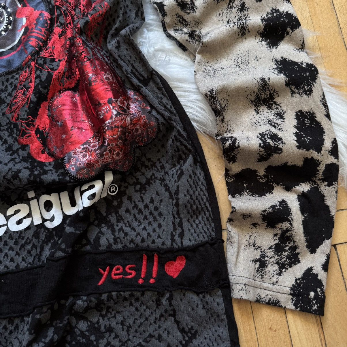 Desigual 📌 Crazy Y2K Desigual If Six Was Nine vibe Long Sleeve Size XL / US 12-14 / IT 48-50 - 5 Thumbnail