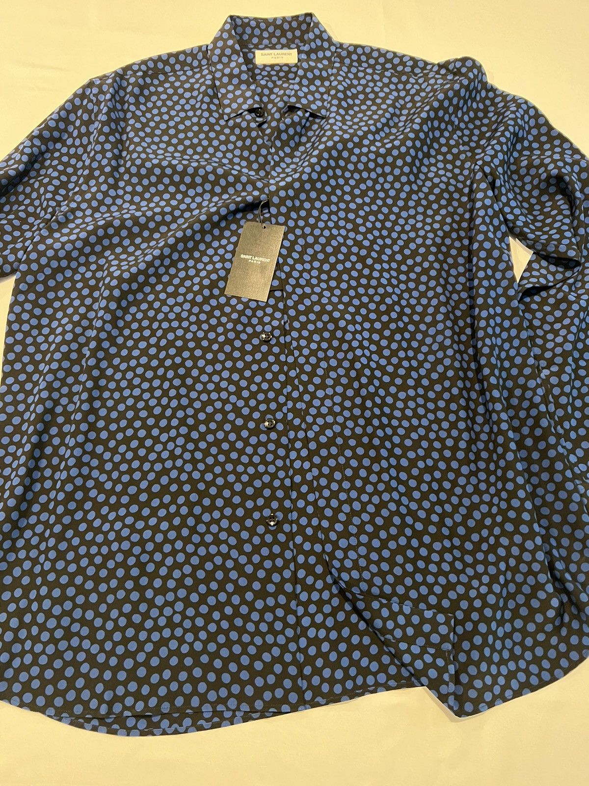 Saint Laurent Paris Saint Laurent silk loose fit dot shirt. 43/17. $1290 Size US XL / EU 56 / 4 - 2 Thumbnail