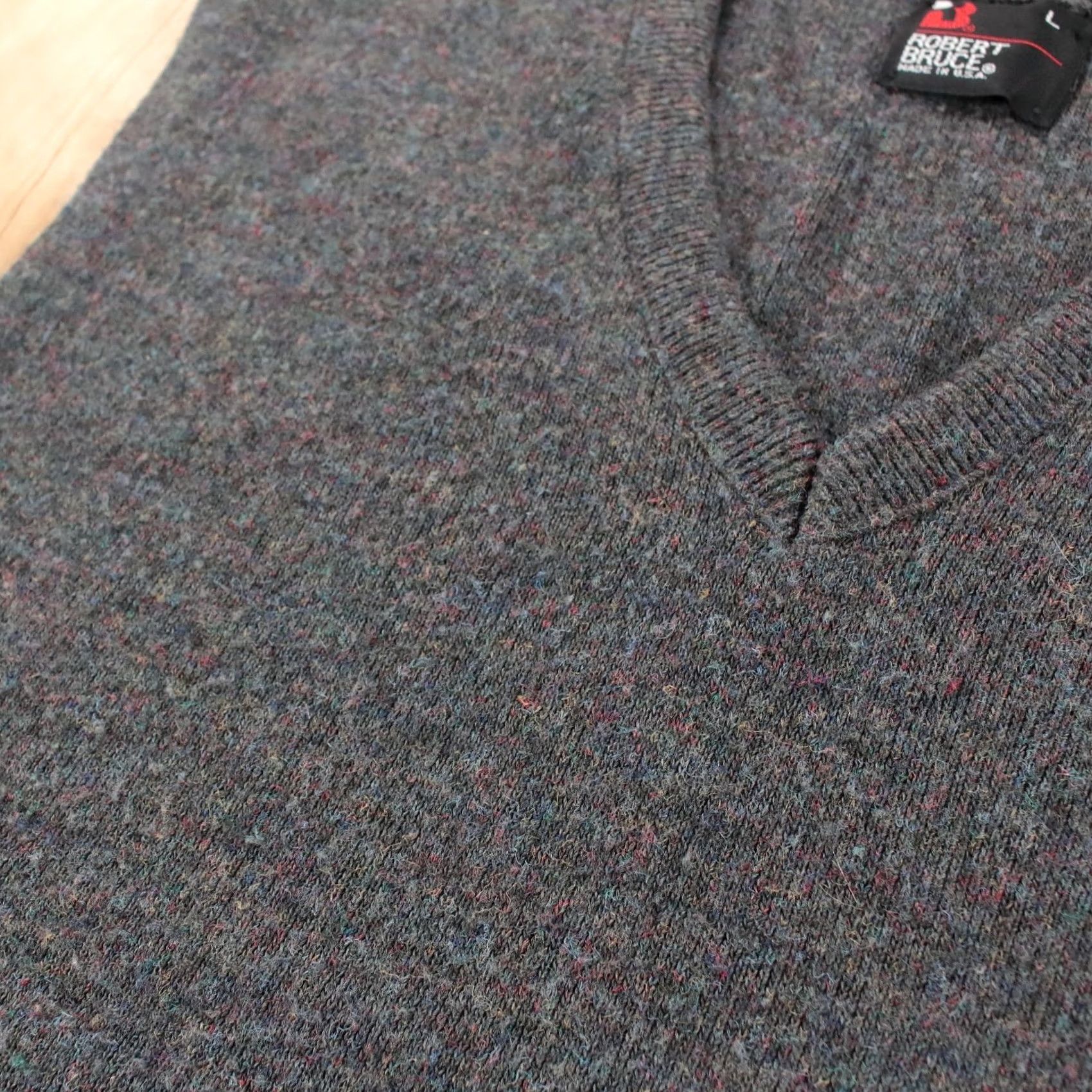 Vintage VINTAGE ROBERT BRUCE speckled wool blend sweater vest LARGE vtg 70s 80s usa made prep Men Size US L / EU 52-54 / 3 - 3 Thumbnail