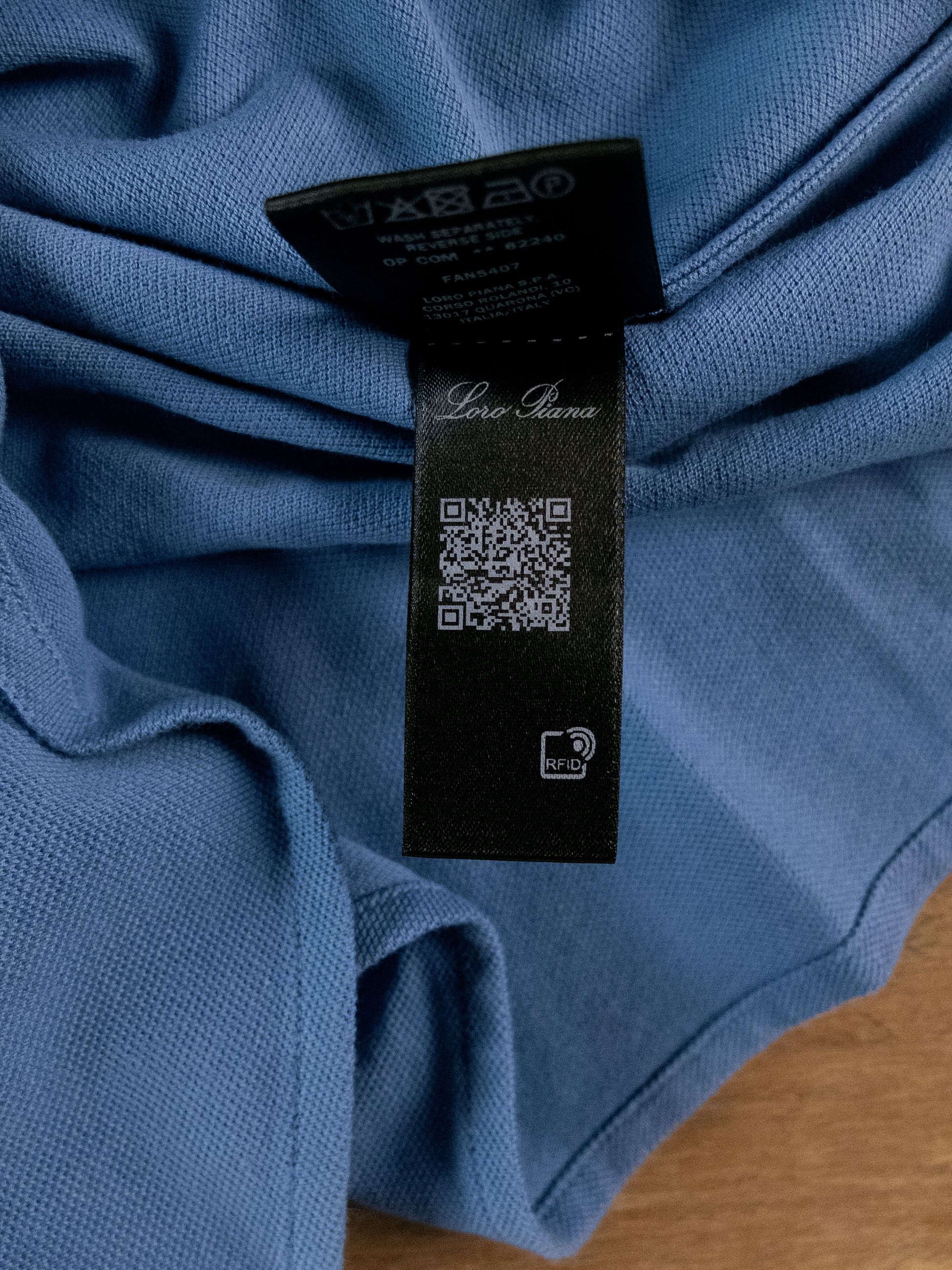 Loro Piana LORO PIANA blue pique cotton polo shirt Large NWT Size US L / EU 52-54 / 3 - 6 Thumbnail