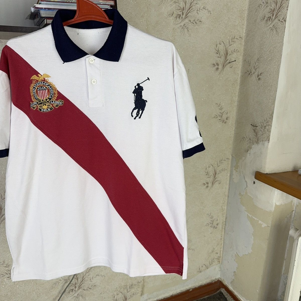 Designer × Polo Ralph Lauren Vintage Polo Ralph Lauren T shirt USA Chief Kiff White XL Size US XL / EU 56 / 4 - 7 Thumbnail