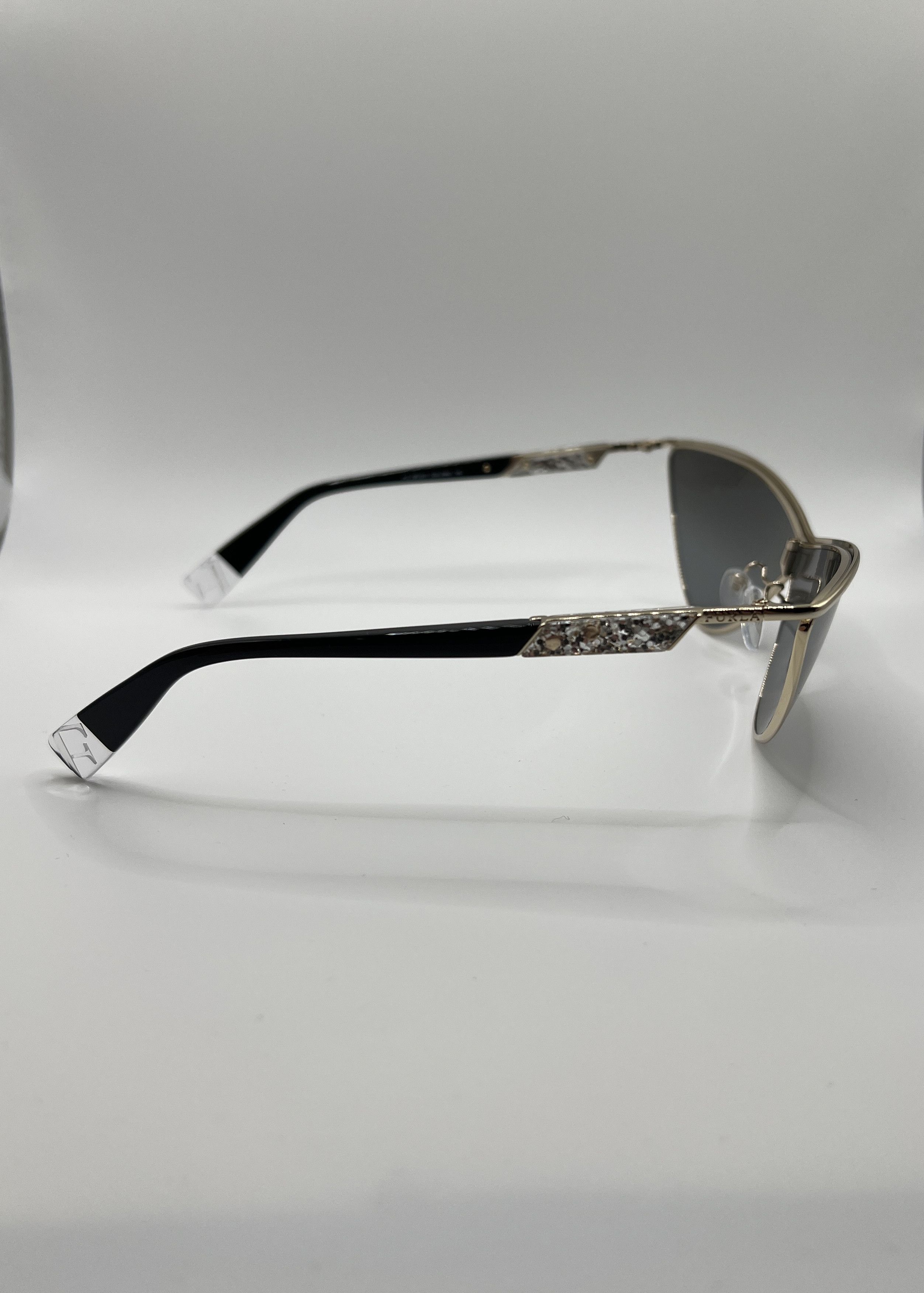 Furla Furla SFU311 Cat Eye Crystal Sunglasses Black/Gold Size ONE SIZE - 10 Thumbnail