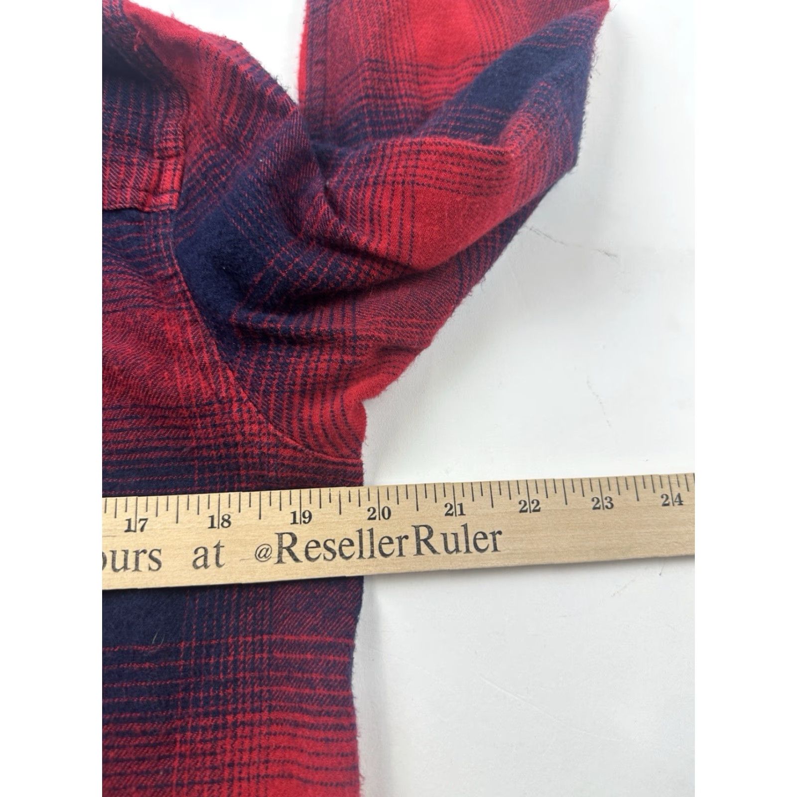 Madewell Madewell Shirt Womens L Red Blue Plaid Flannel Button-Up Casual Sleeve Collared Cotton Size L / US 10 / IT 46 - 6 Thumbnail