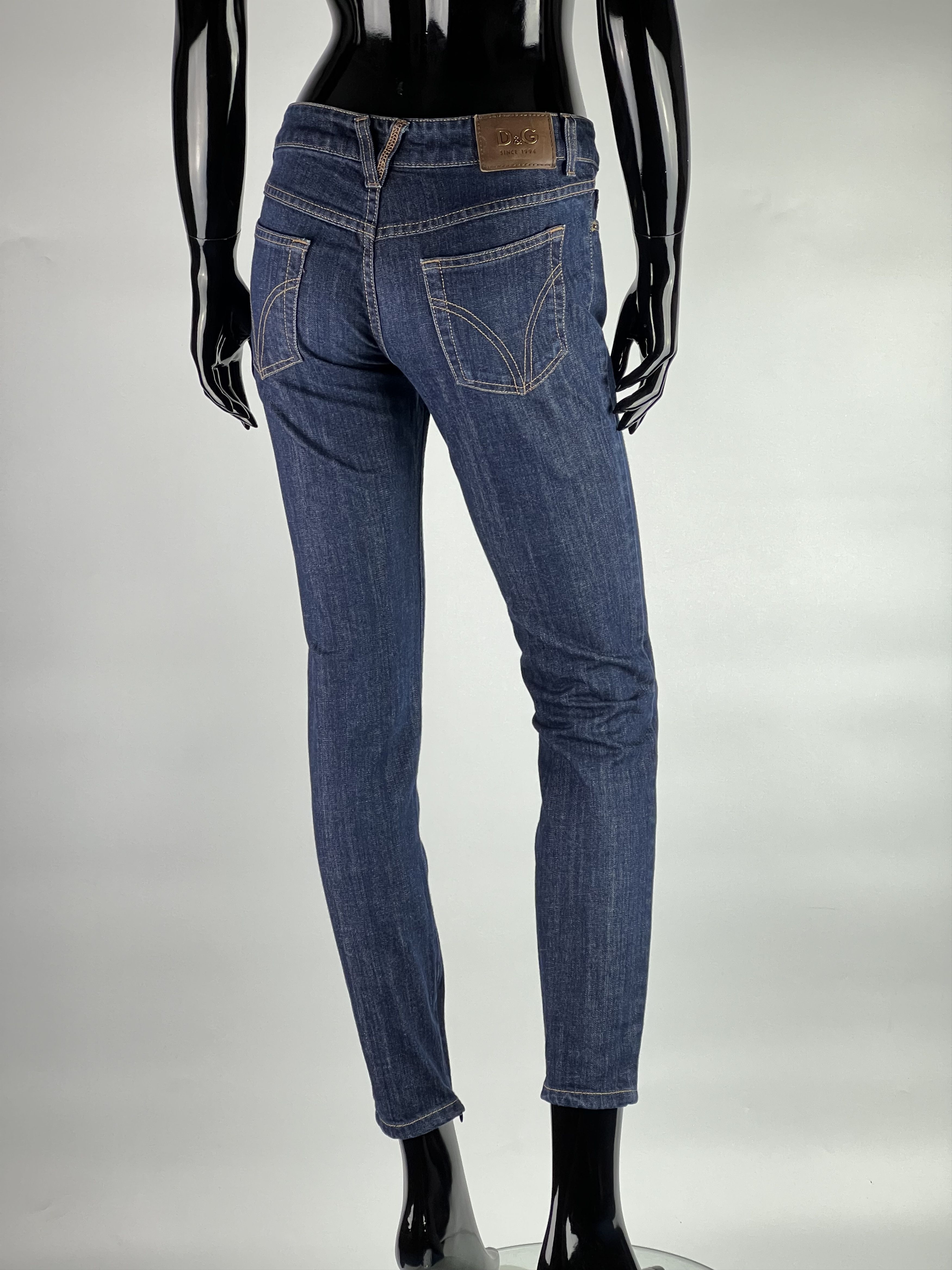 Dolce & Gabbana Dolce & Gabbana Women's Low Rise Skinny Jeans Size 26 Size 26" / US 2 / IT 38 - 3 Thumbnail